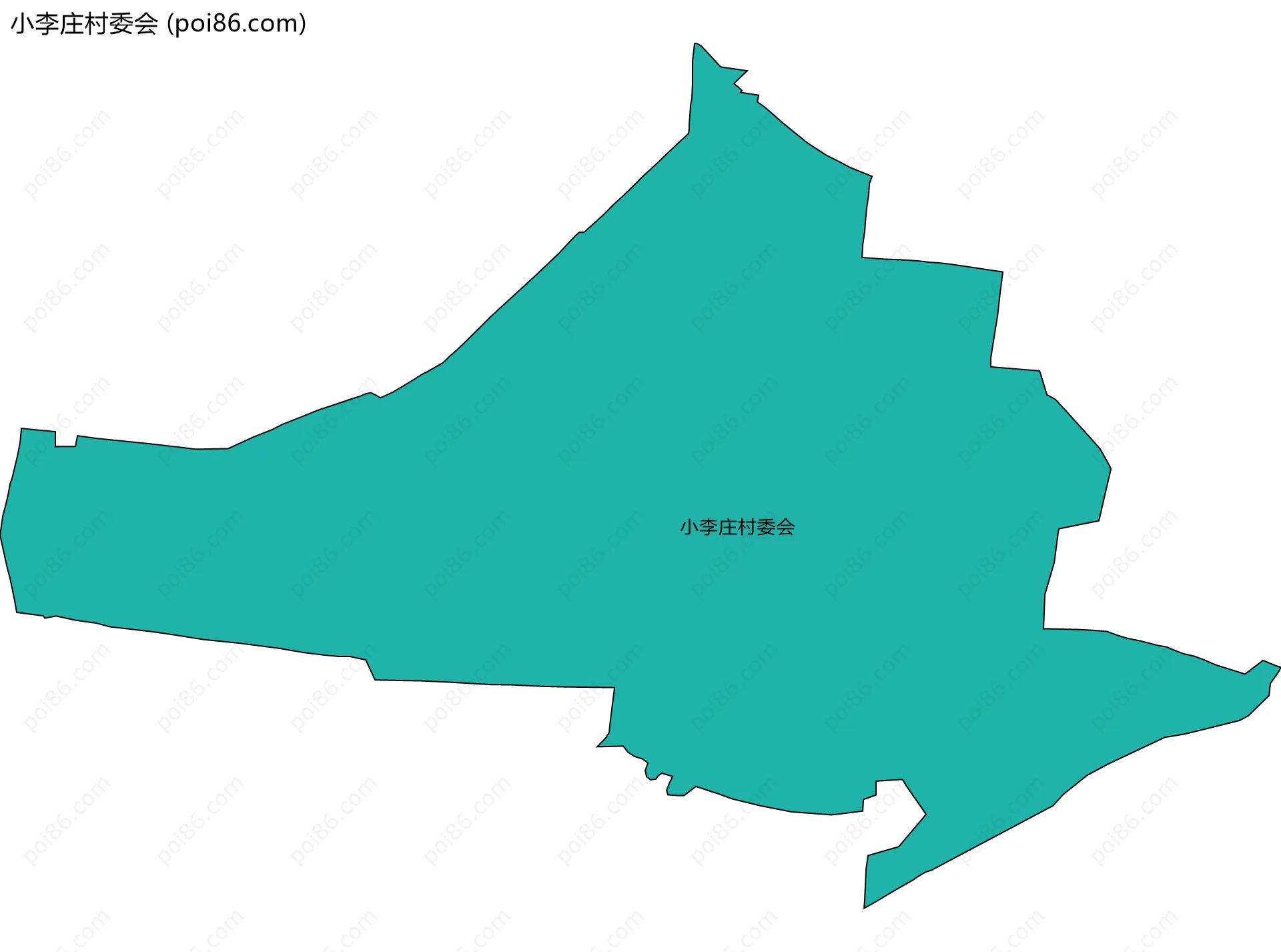 小李庄村委会边界地图