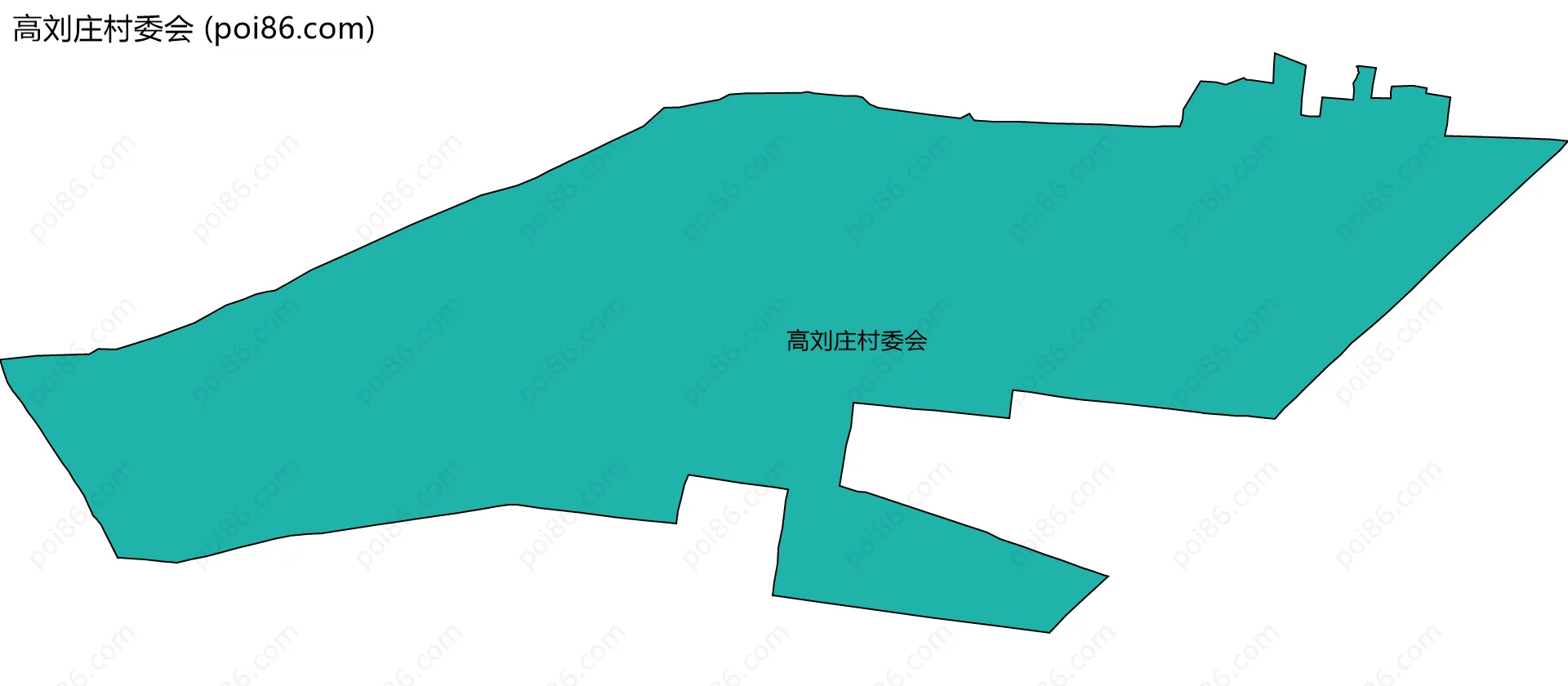 高刘庄村委会边界地图