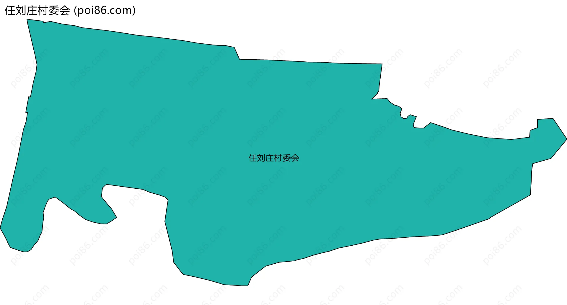 任刘庄村委会边界地图