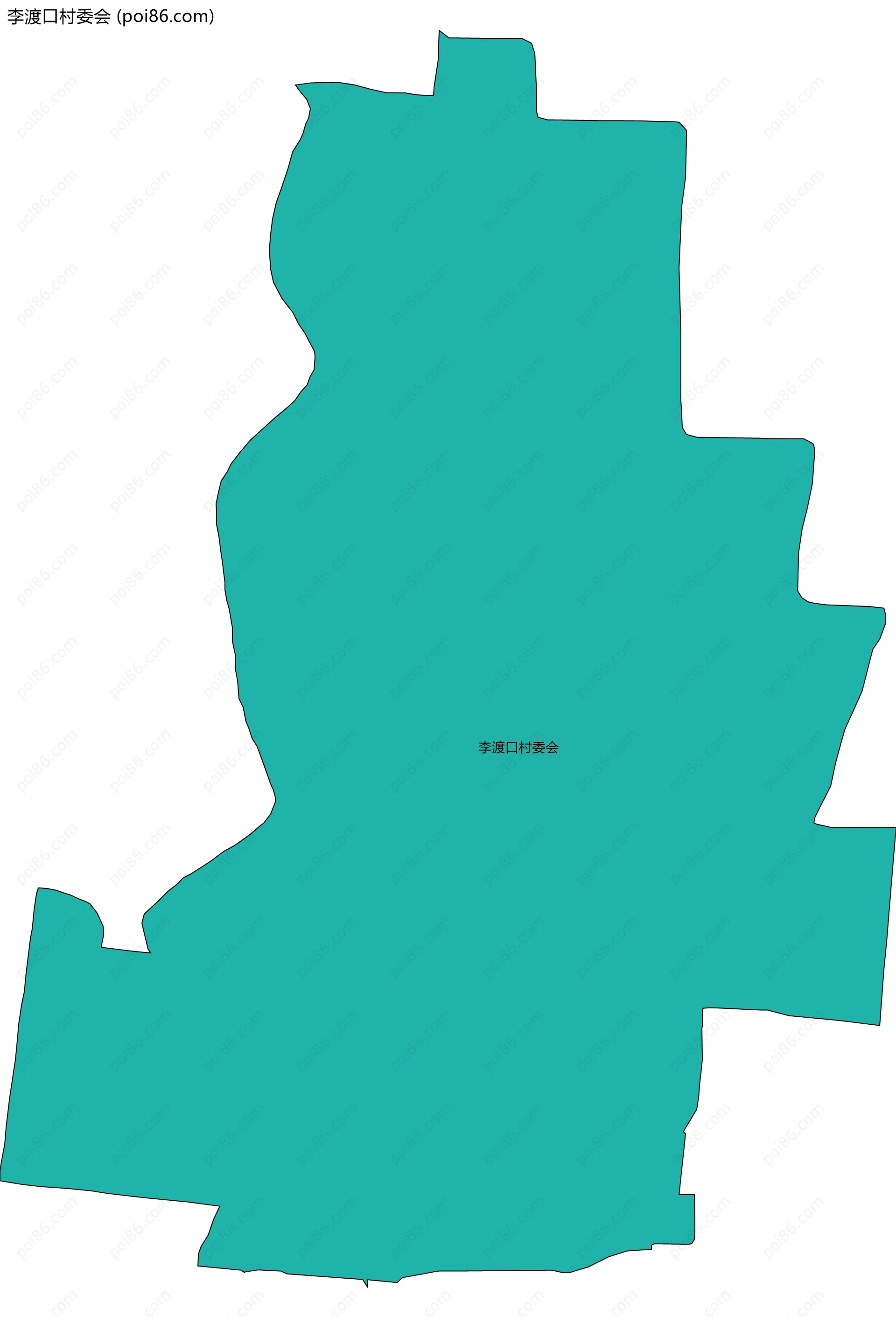 李渡口村委会边界地图