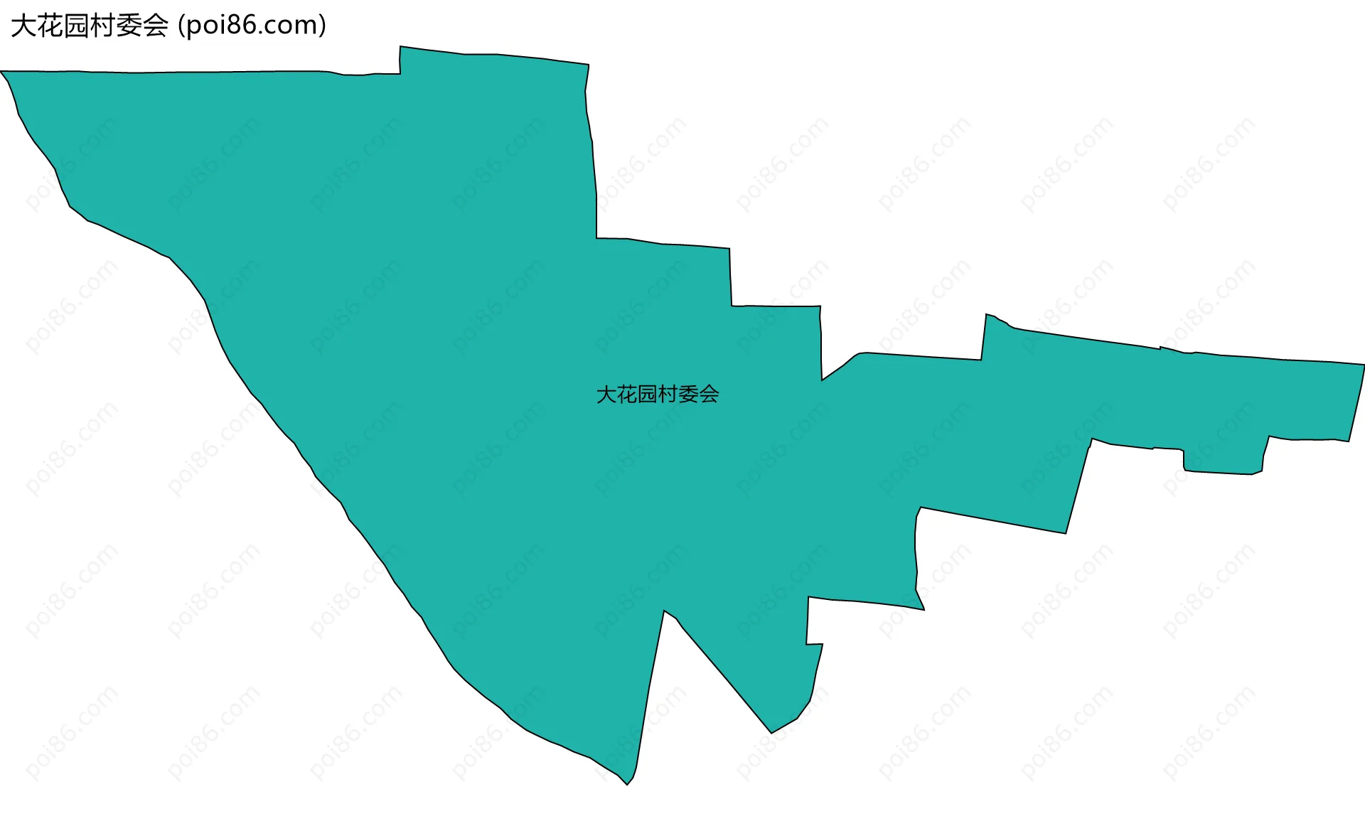 大花园村委会边界地图