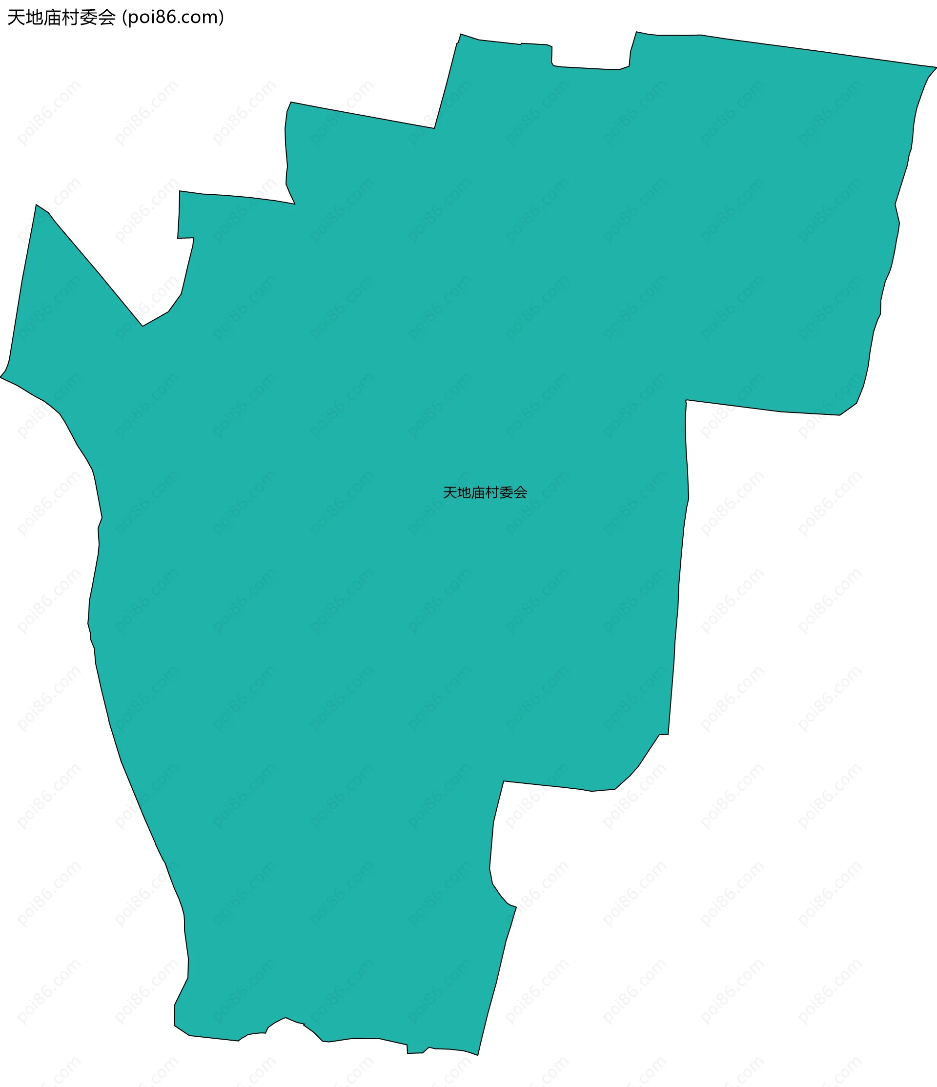 天地庙村委会边界地图