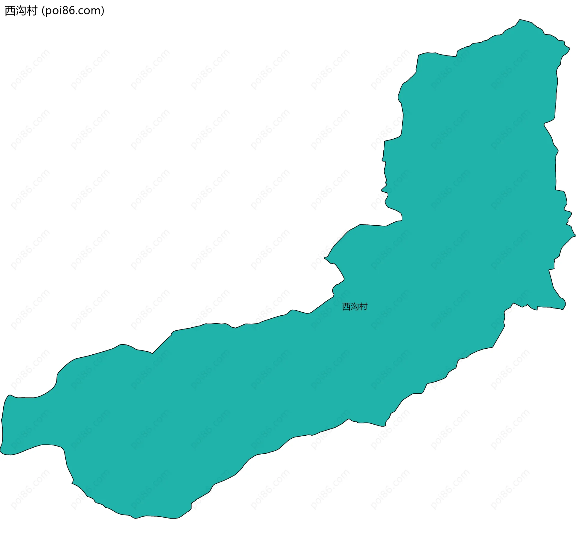 西沟村边界地图