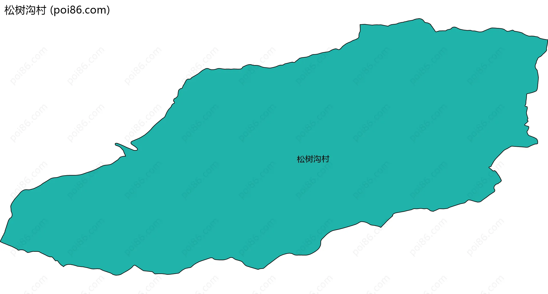 松树沟村边界地图