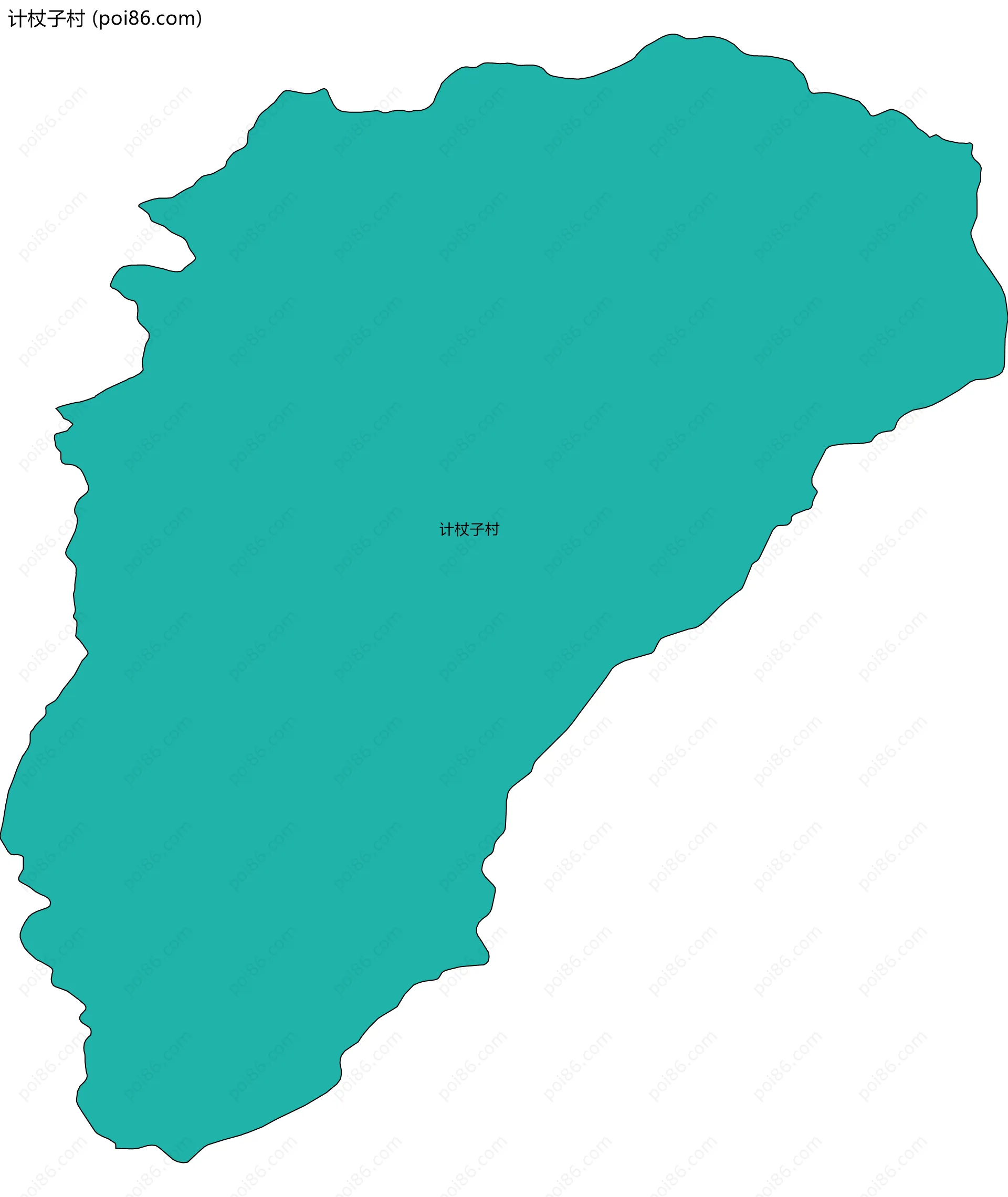 计杖子村边界地图