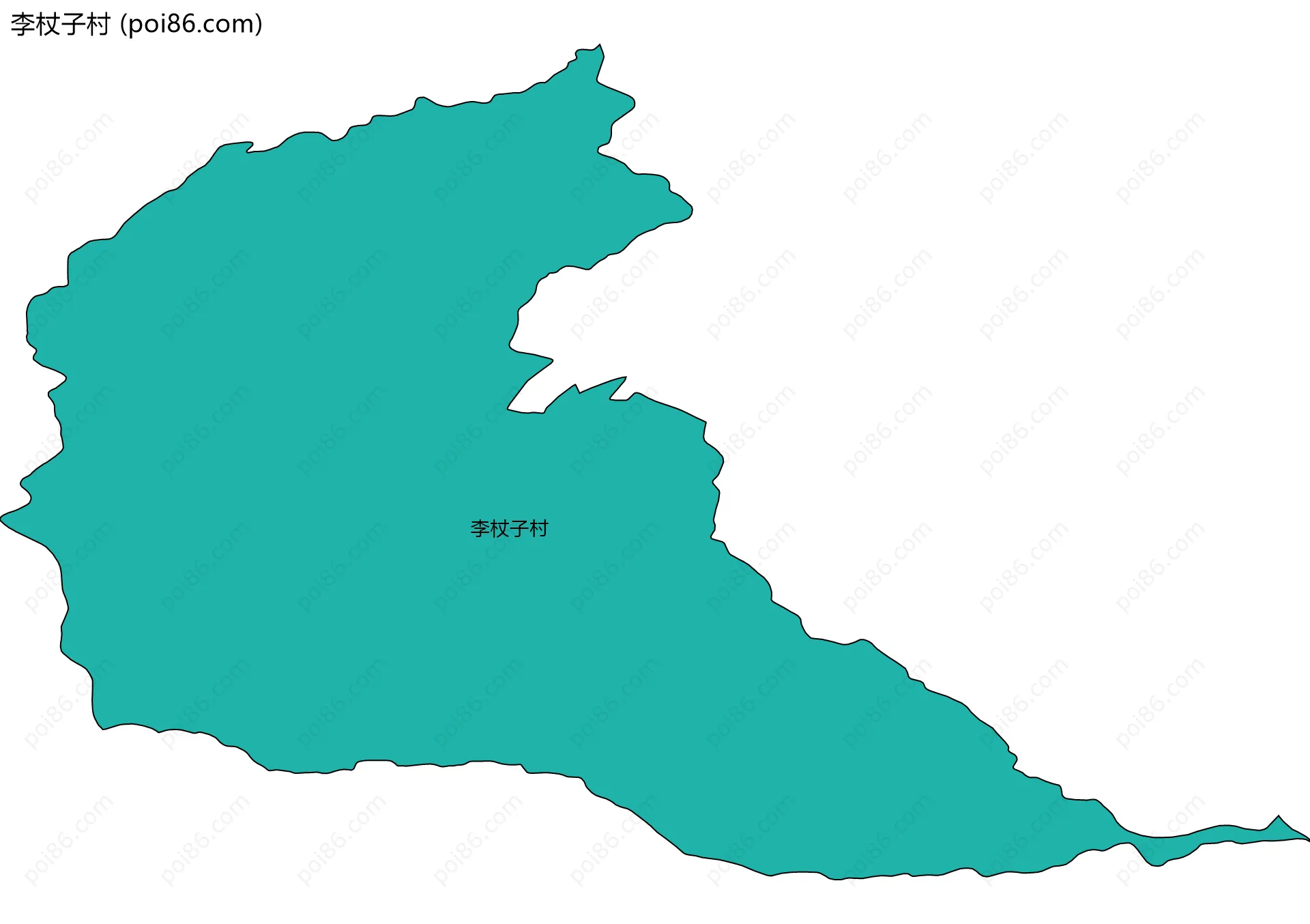 李杖子村边界地图
