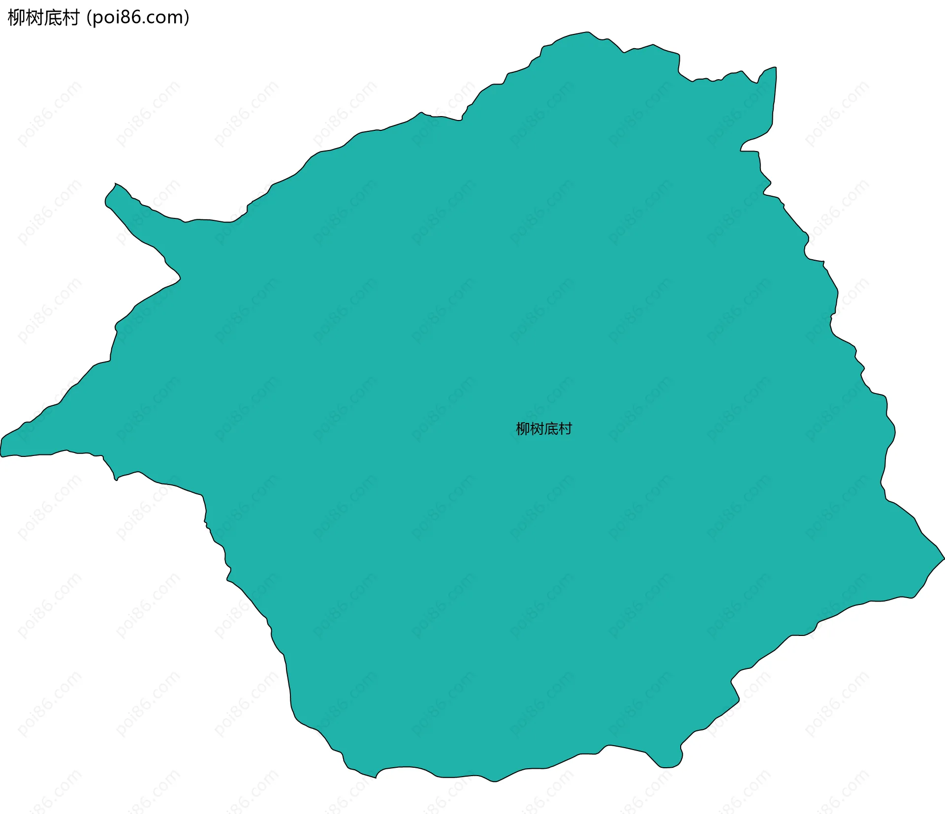 柳树底村边界地图