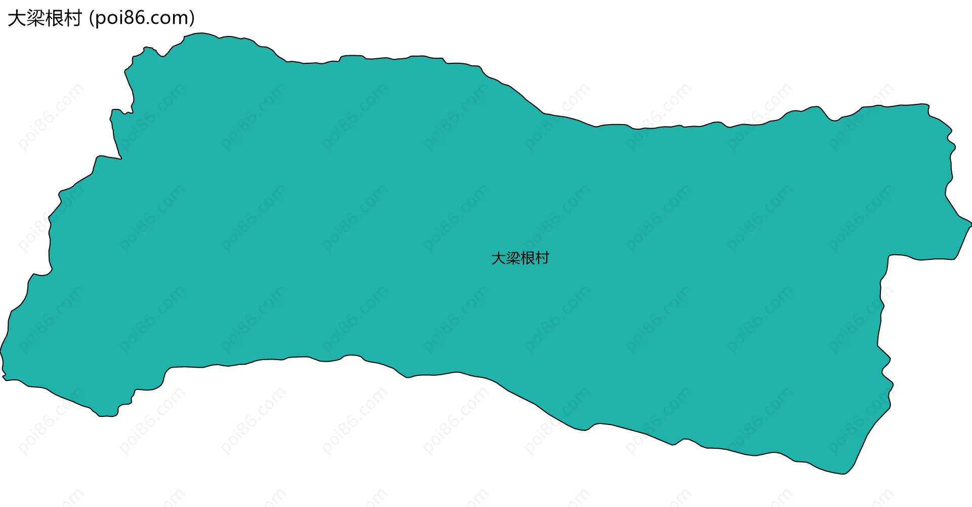 大梁根村边界地图