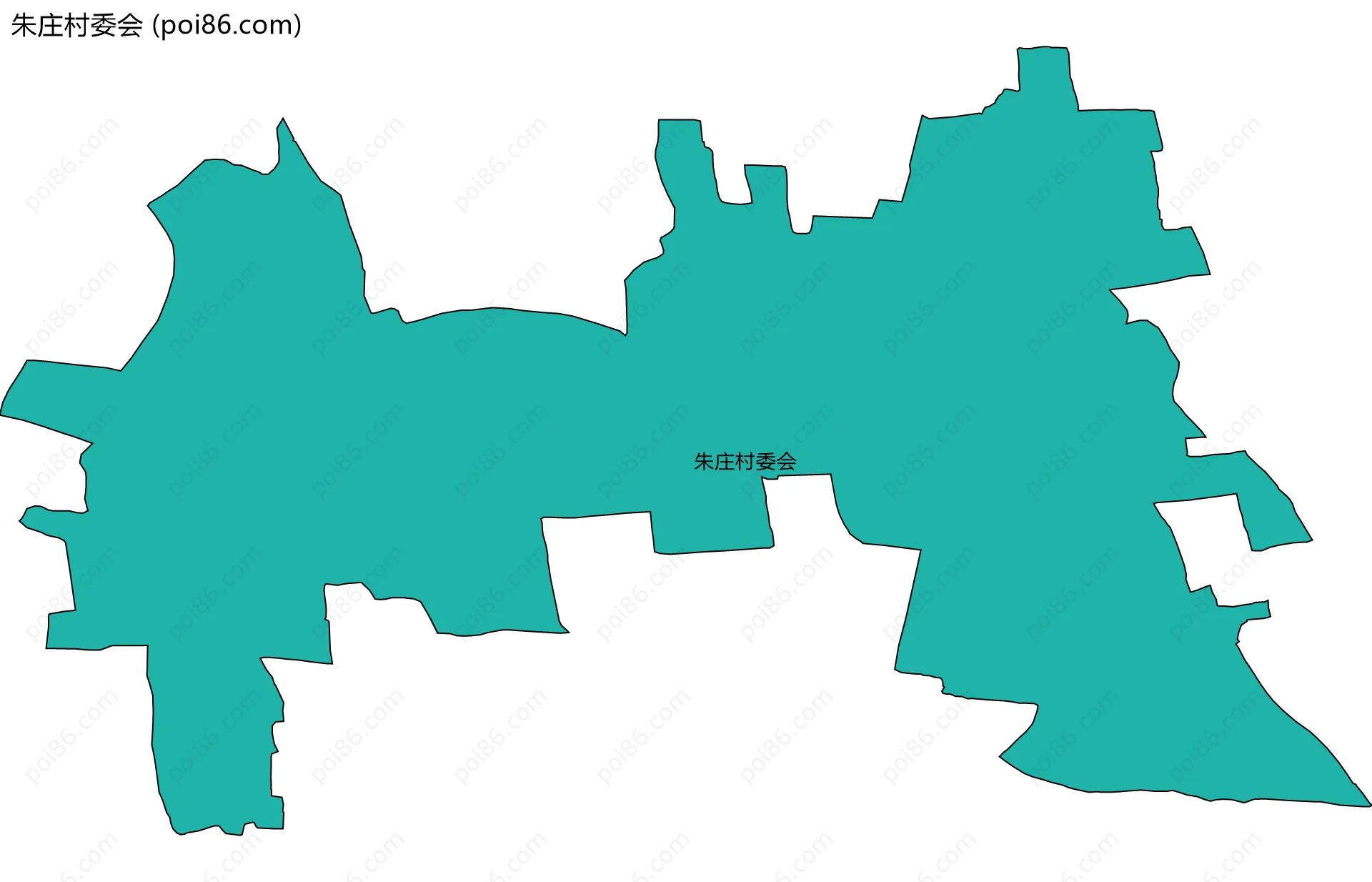 朱庄村委会边界地图