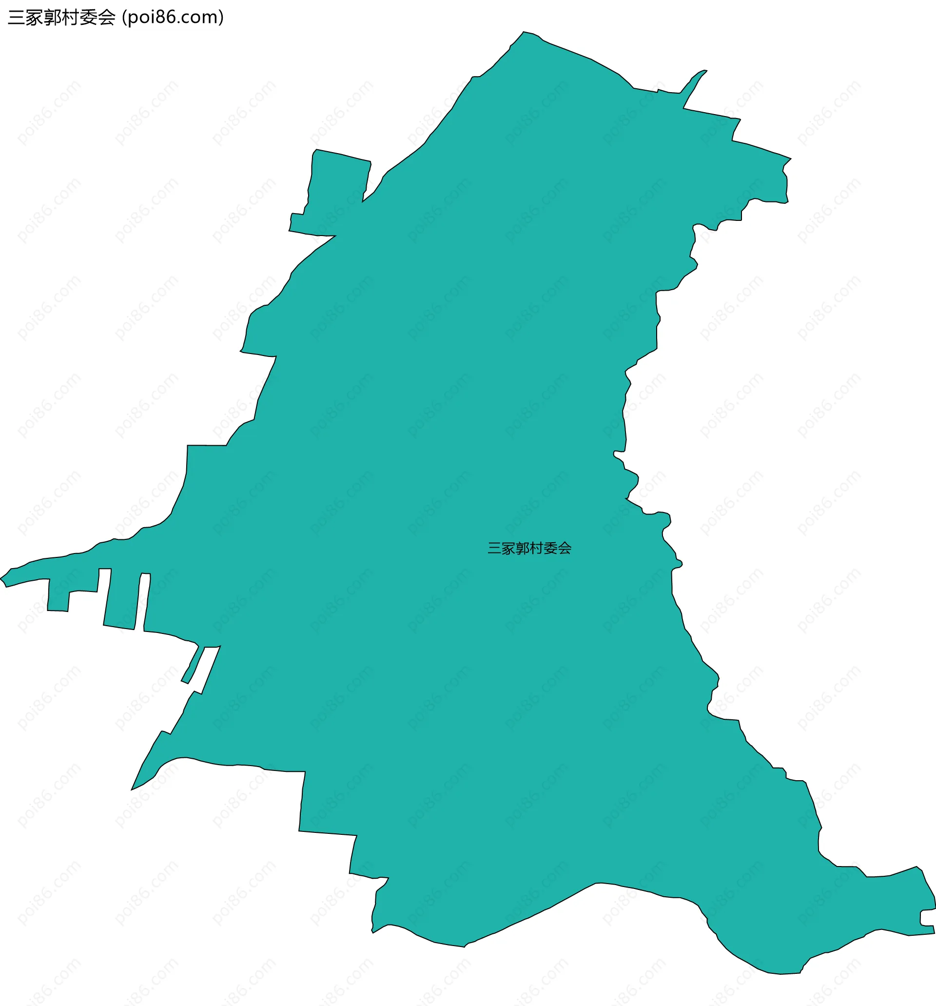 三冢郭村委会边界地图