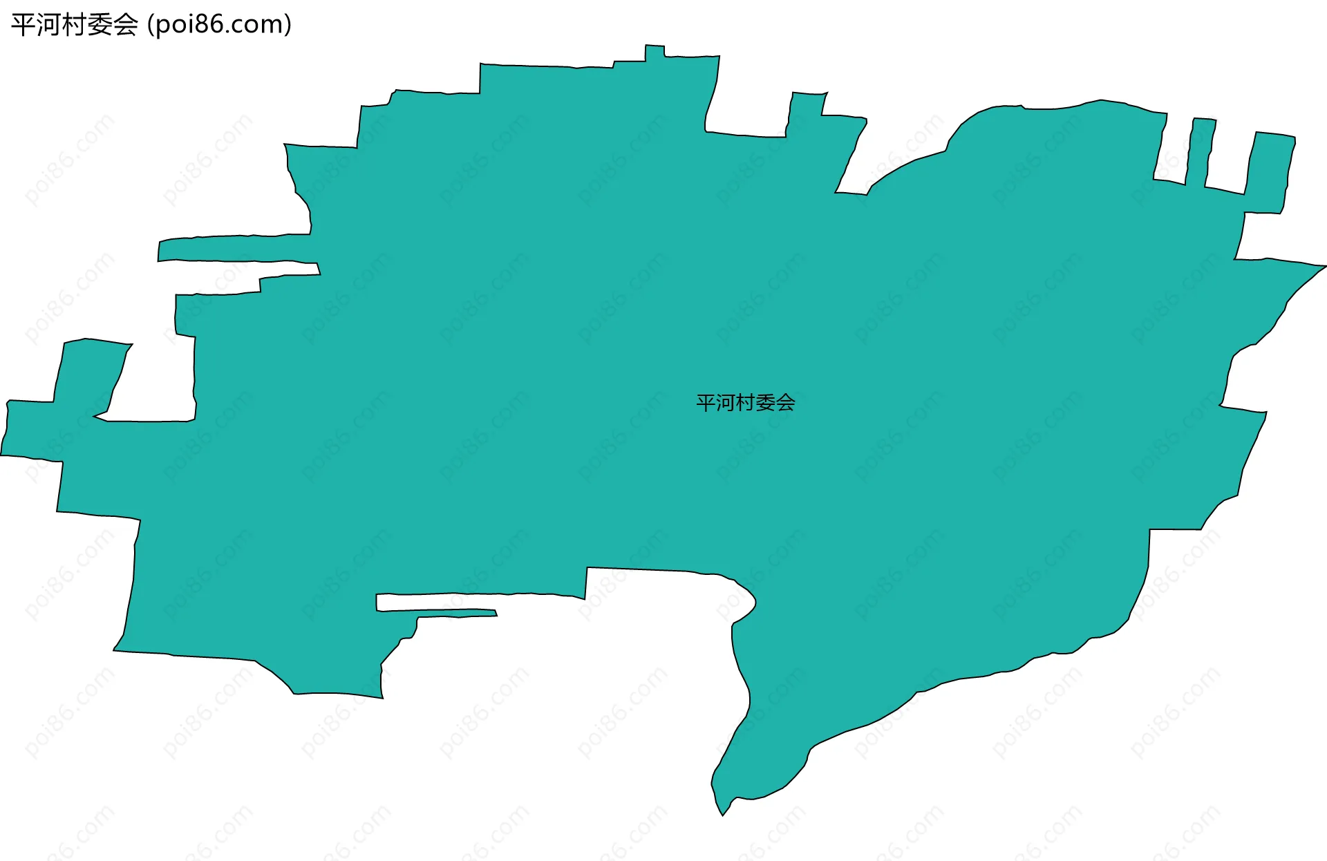平河村委会边界地图