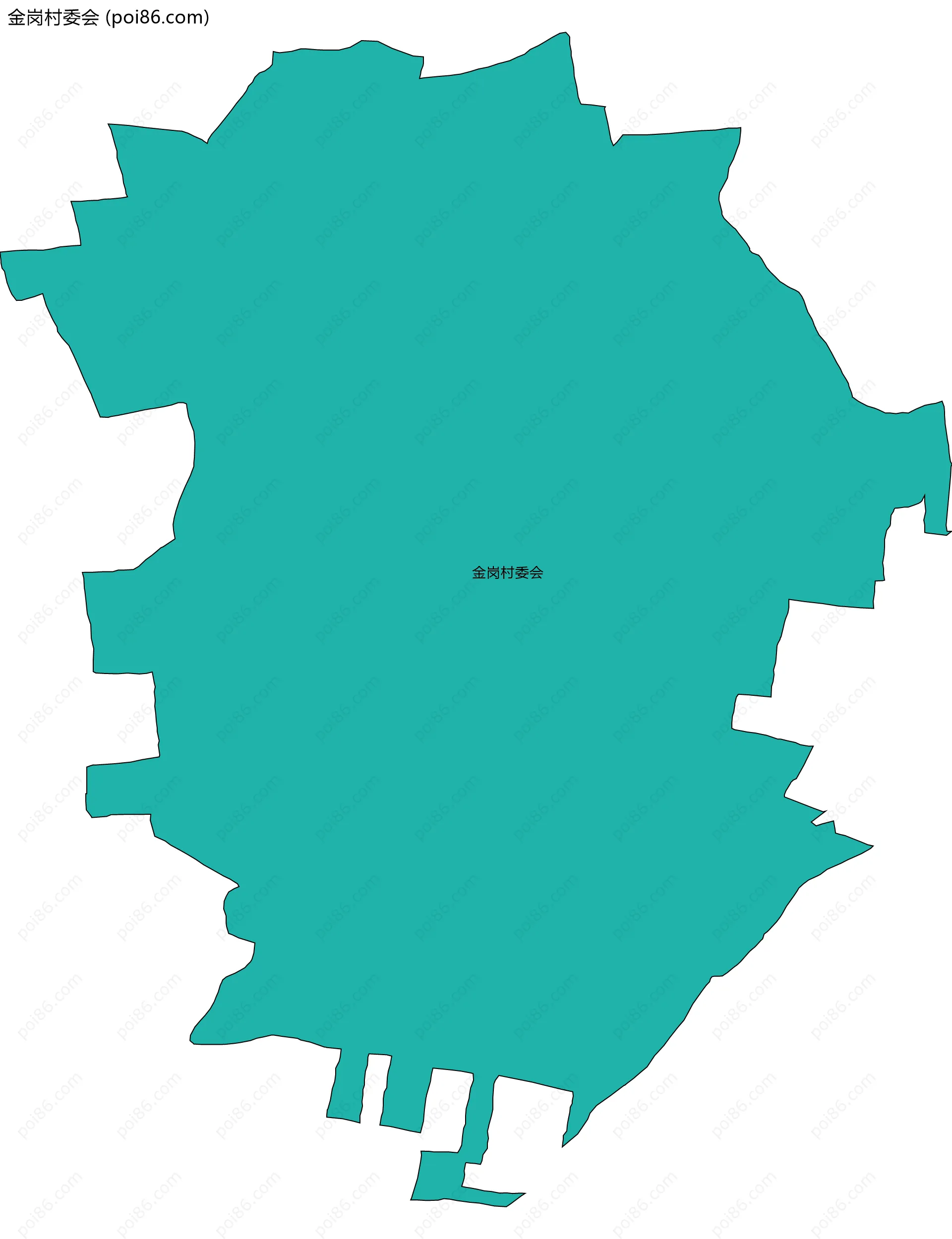 金岗村委会边界地图