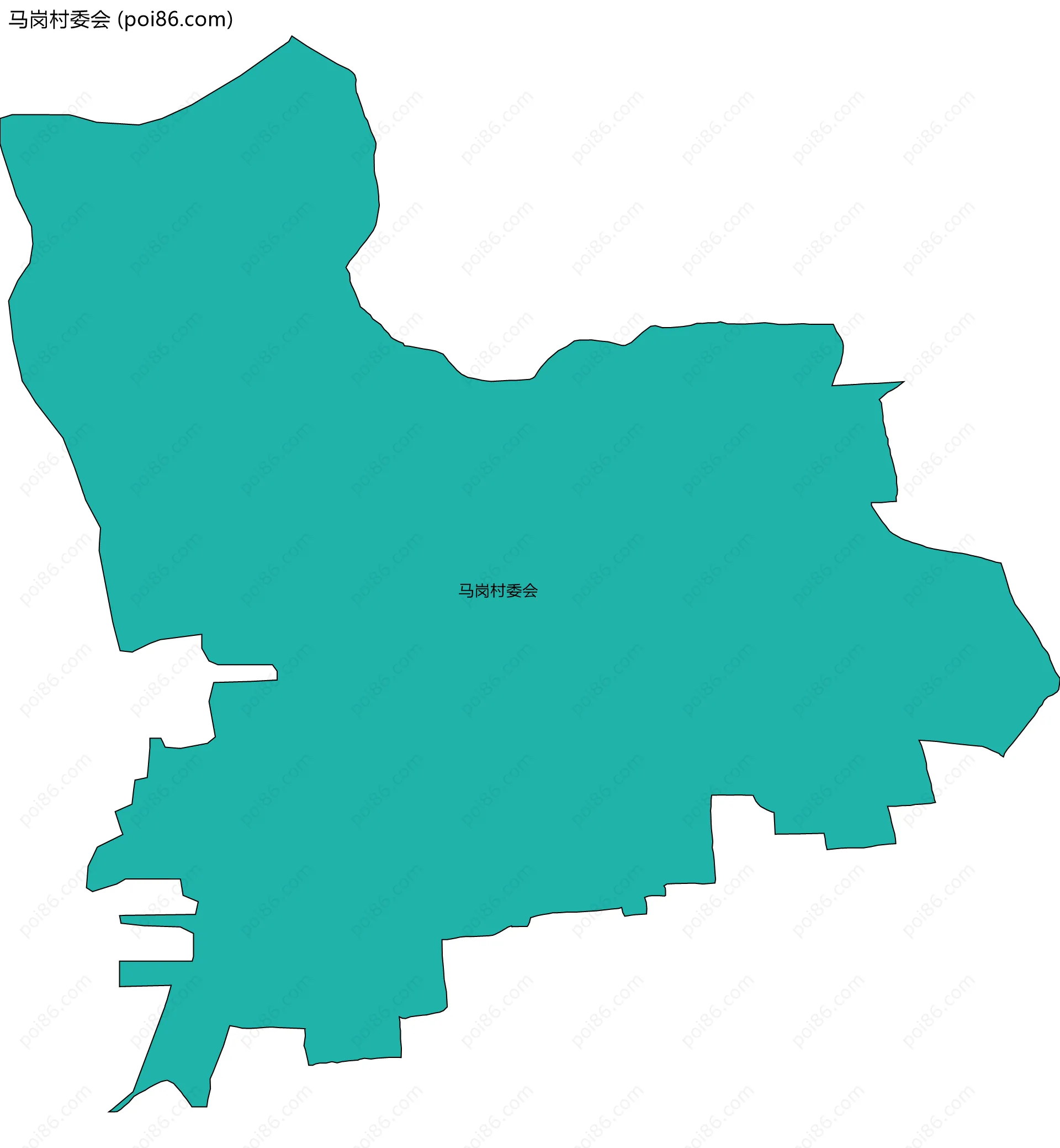 马岗村委会边界地图