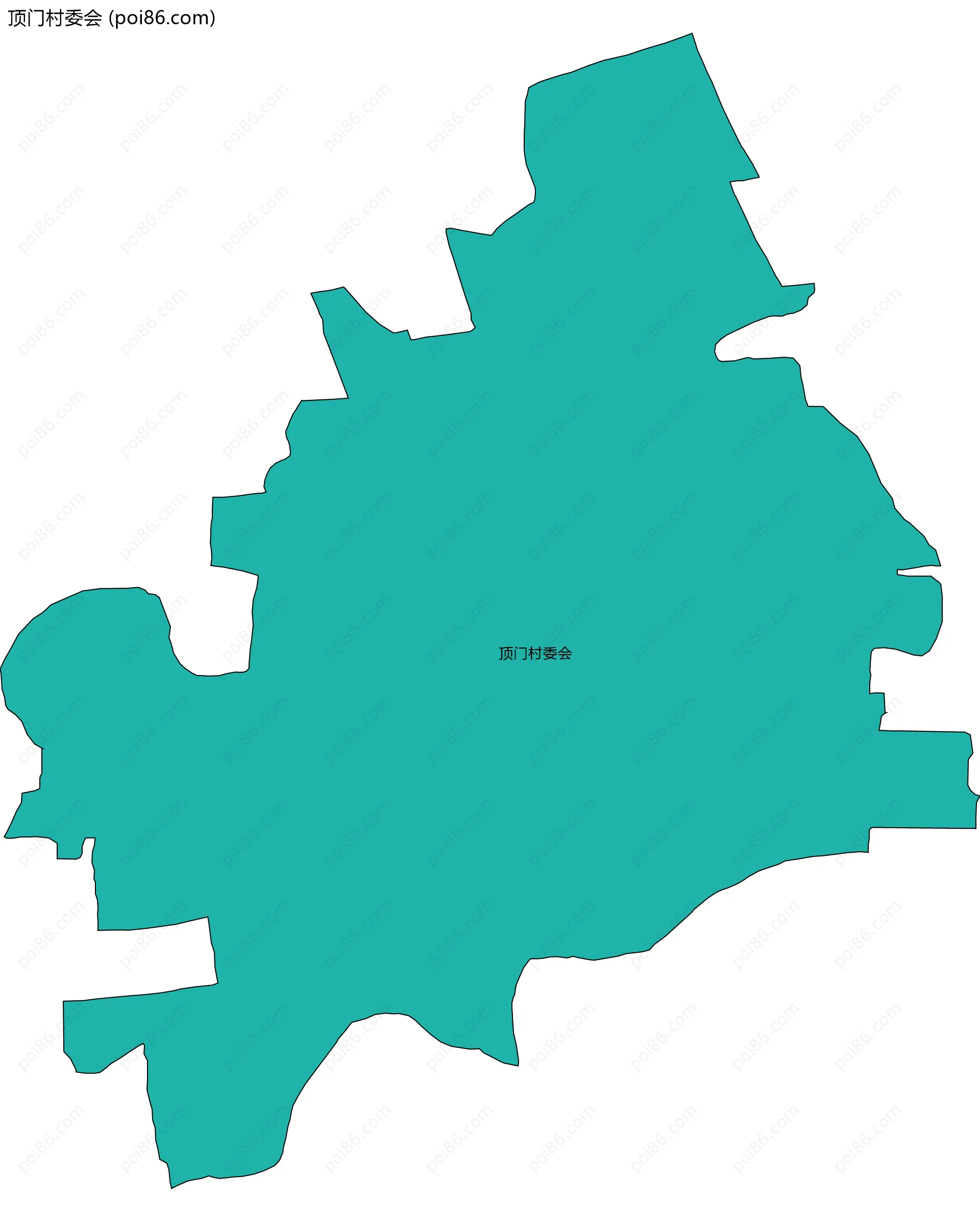 顶门村委会边界地图
