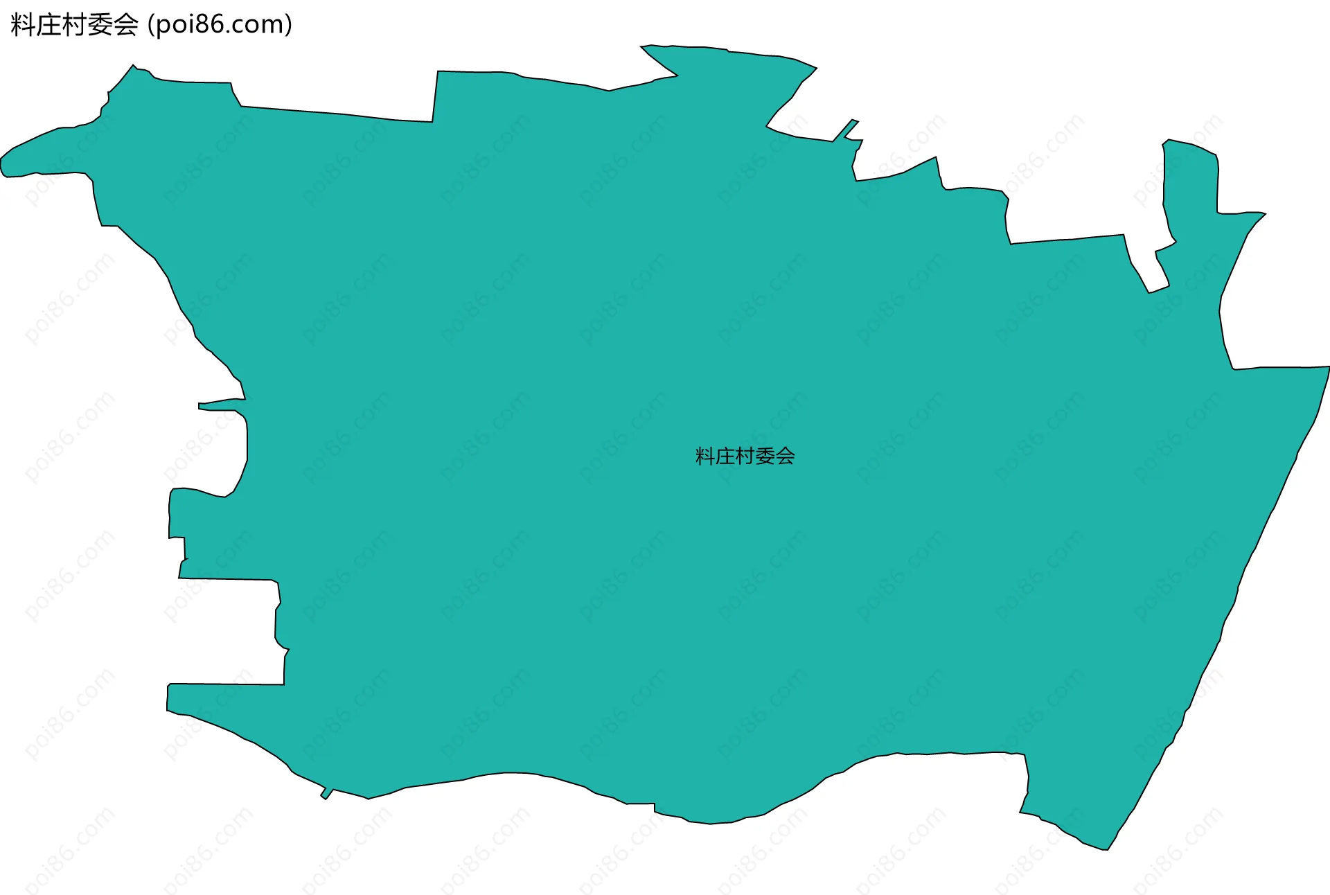 料庄村委会边界地图