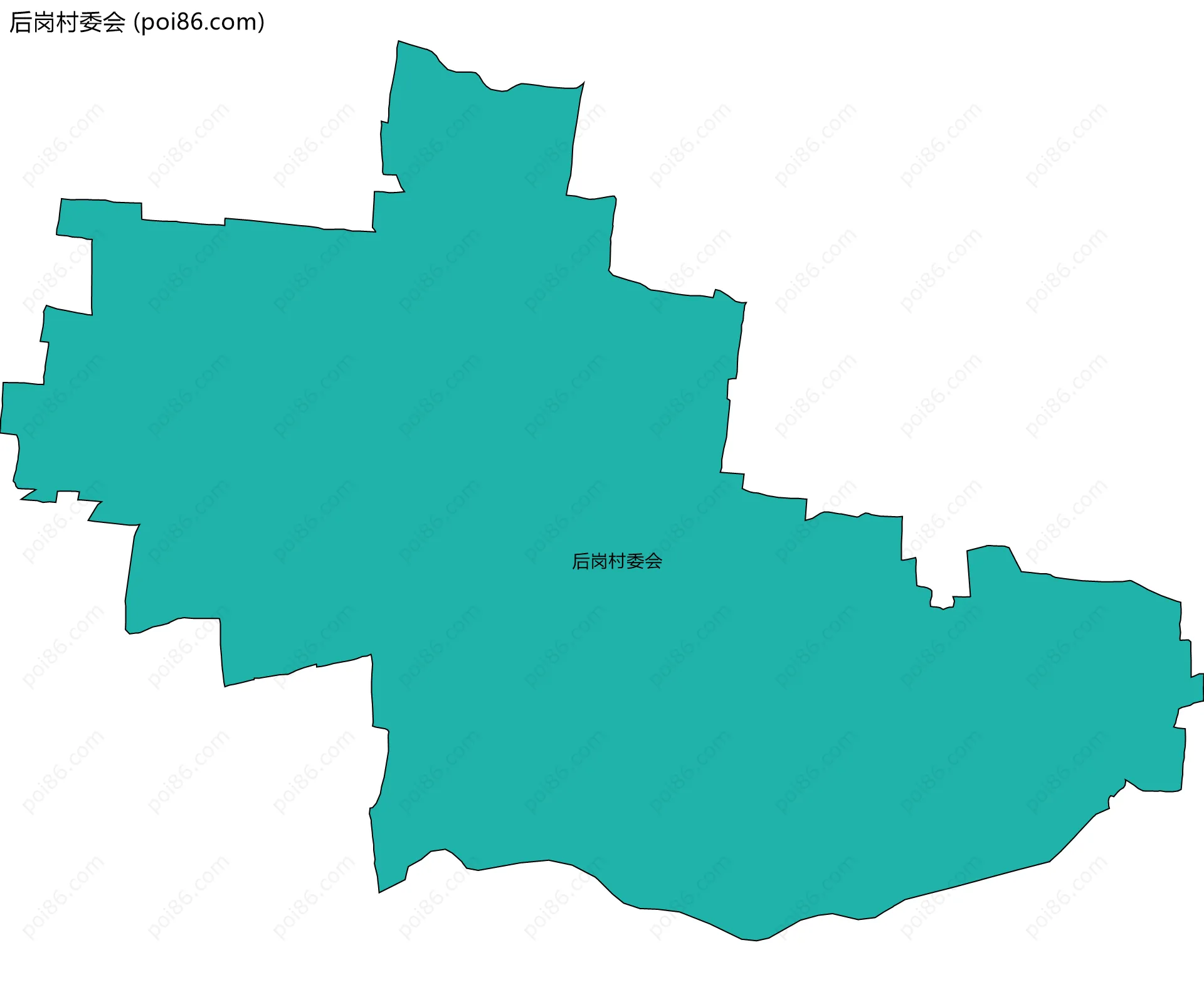 后岗村委会边界地图