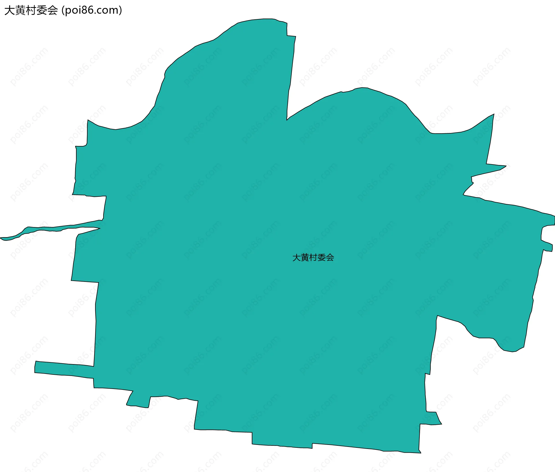 大黄村委会边界地图