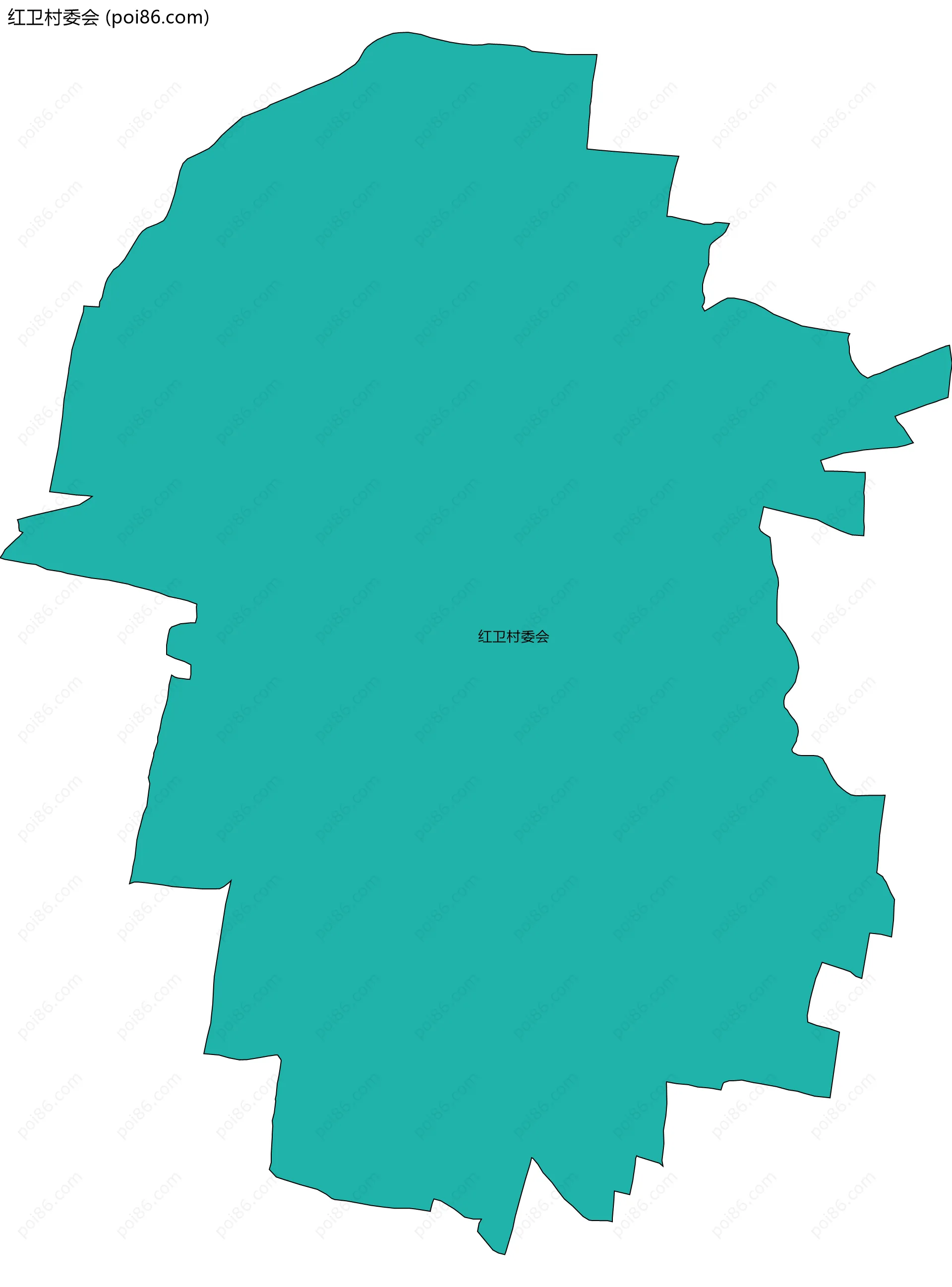 红卫村委会边界地图