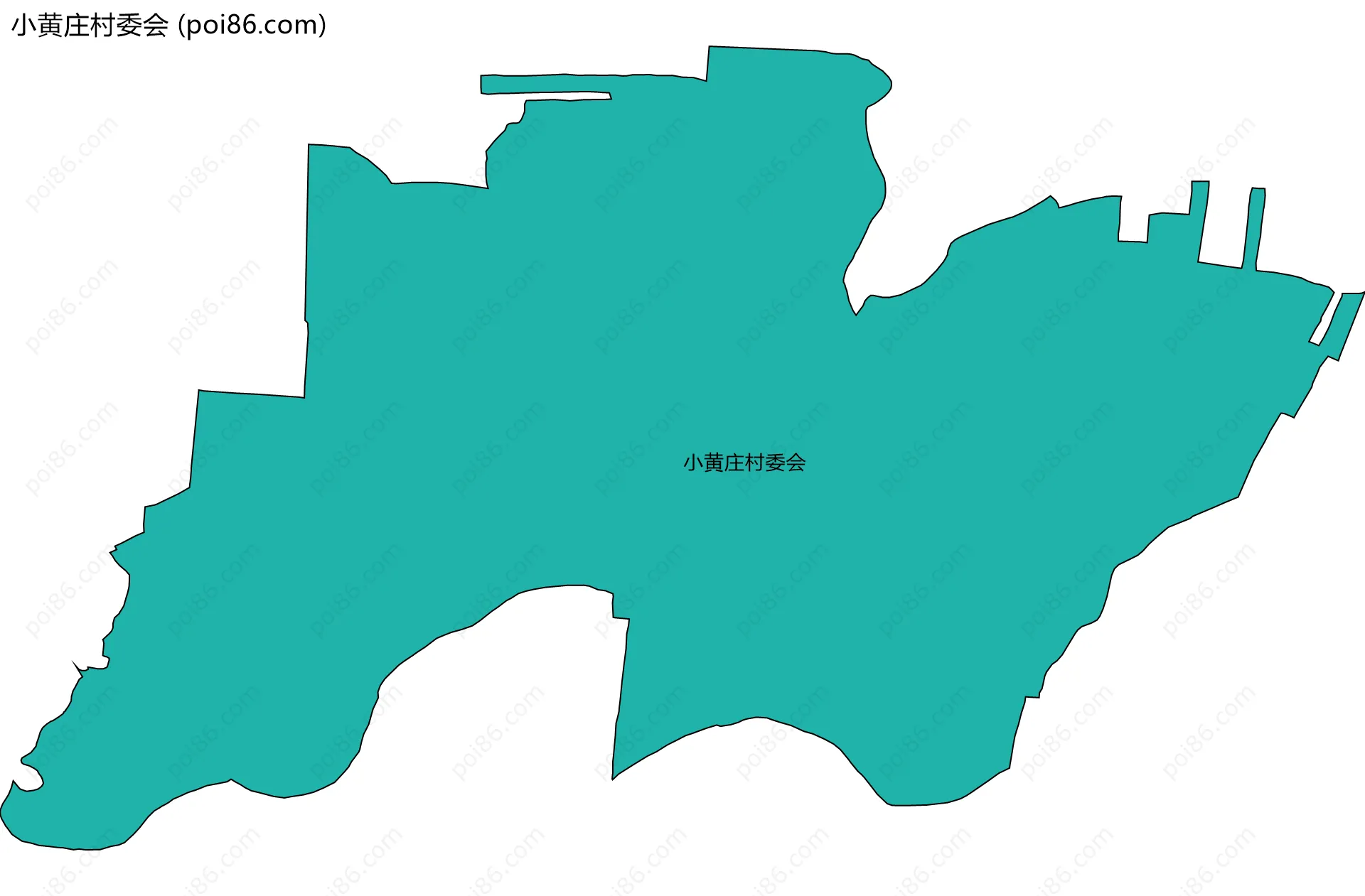 小黄庄村委会边界地图