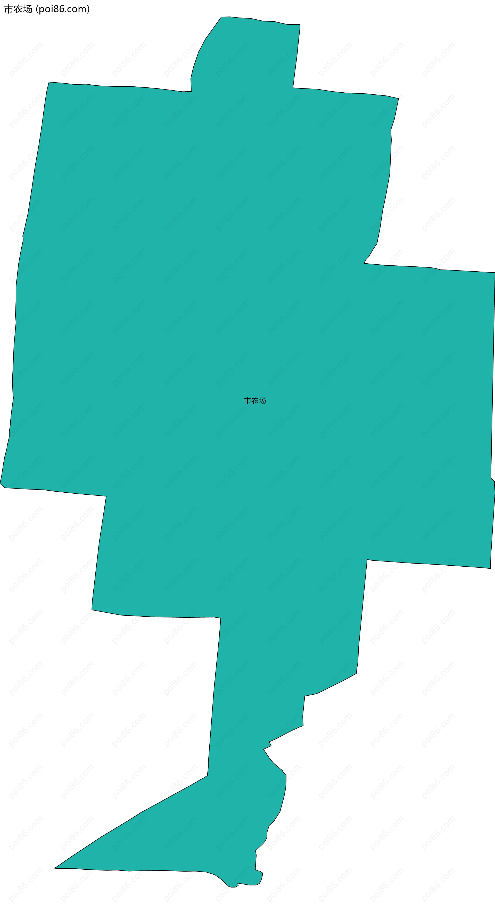 市农场边界地图