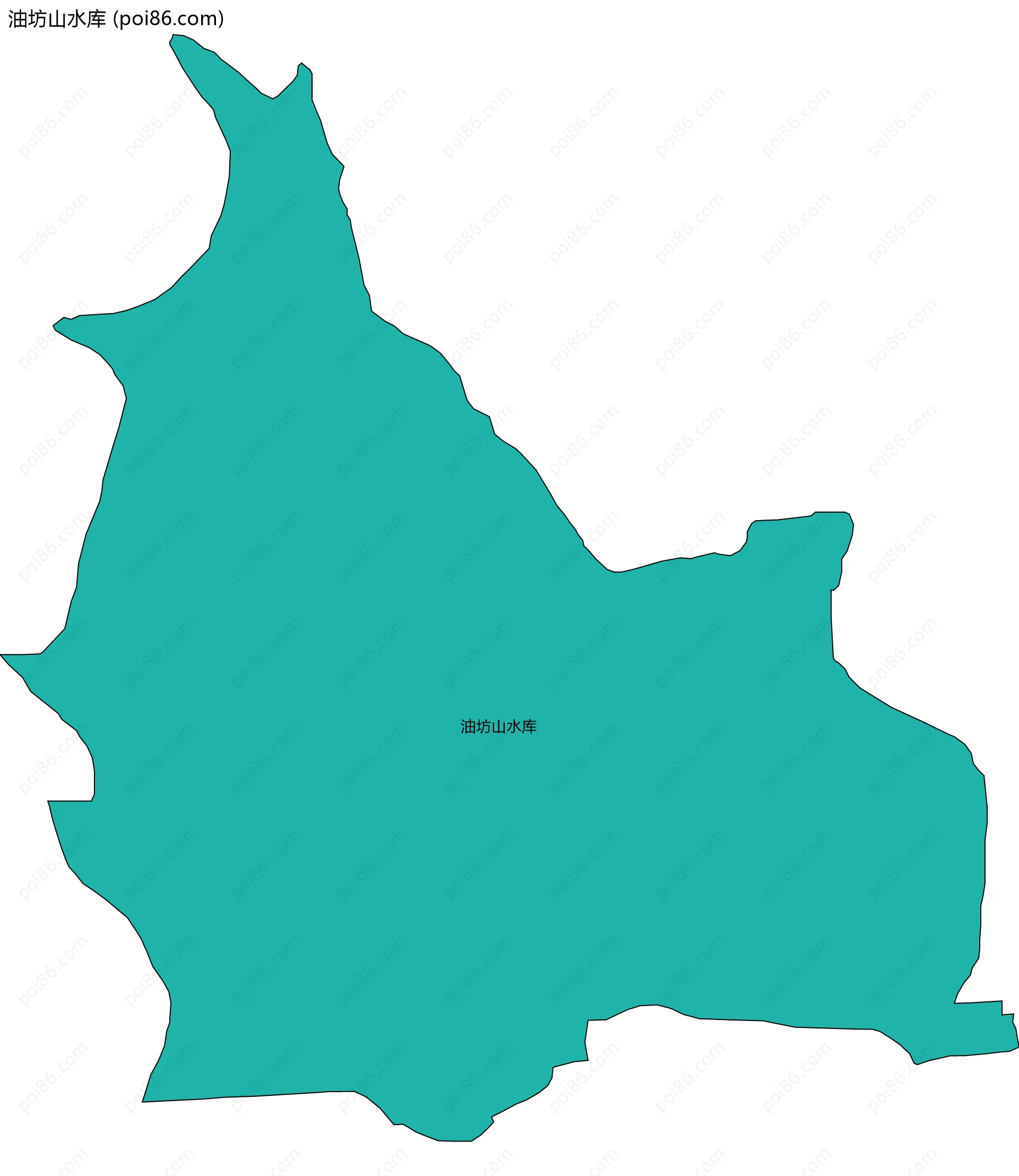 油坊山水库边界地图