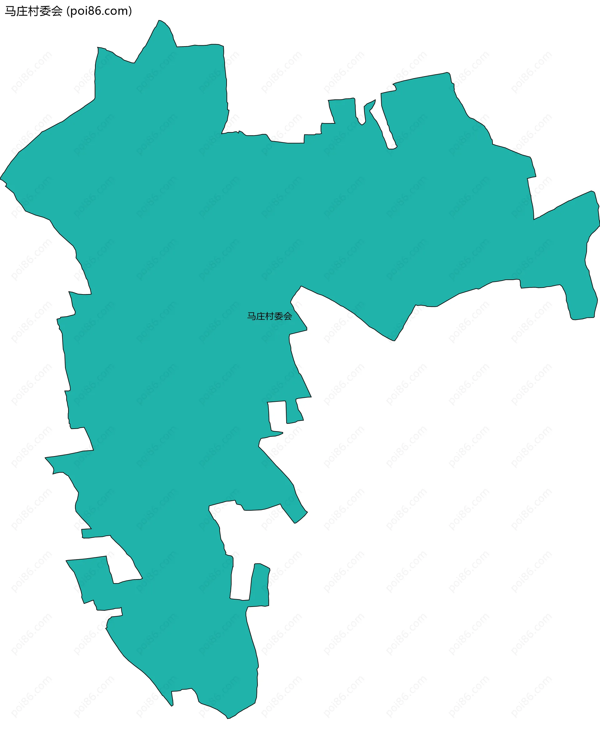 马庄村委会边界地图