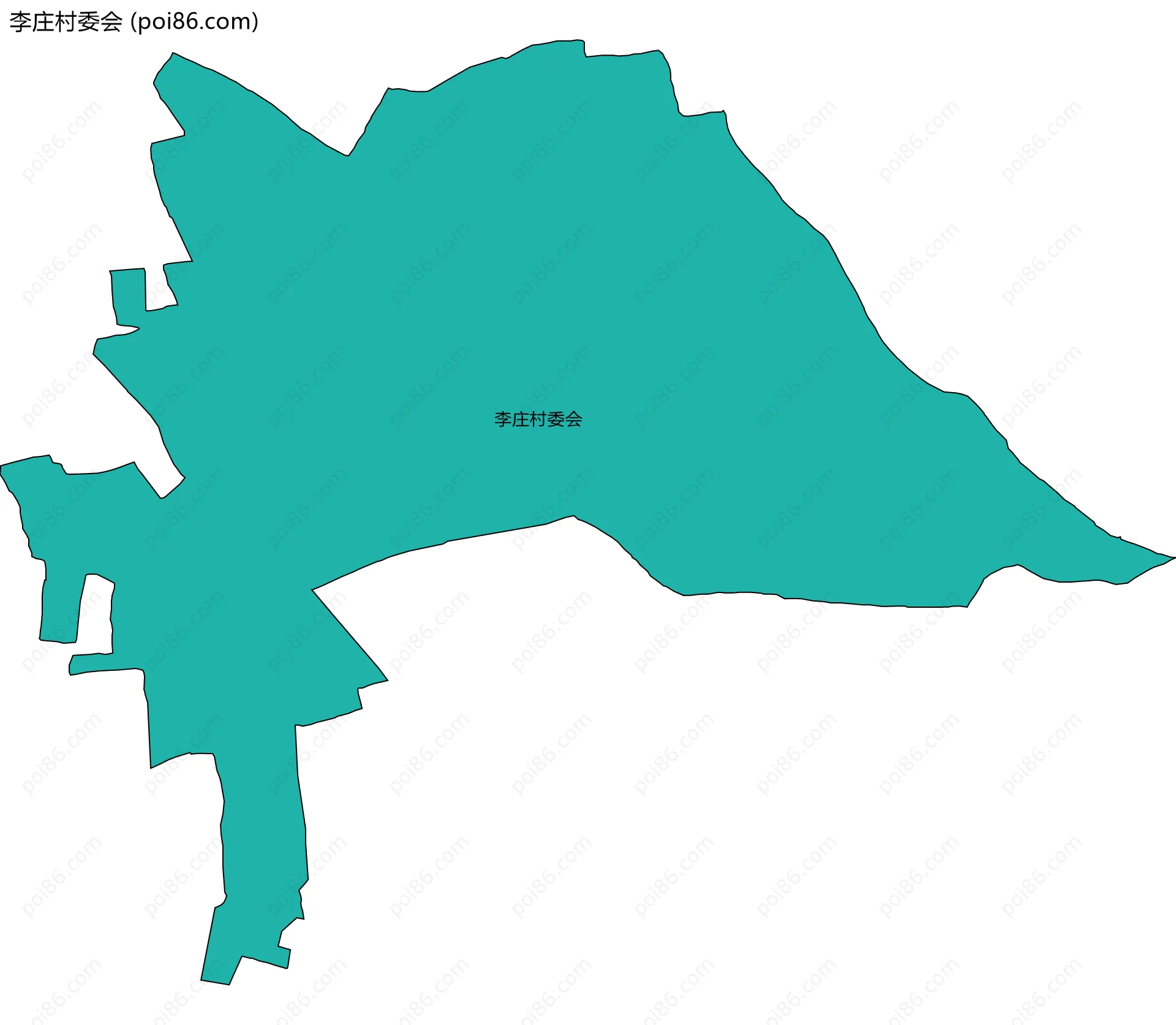 李庄村委会边界地图