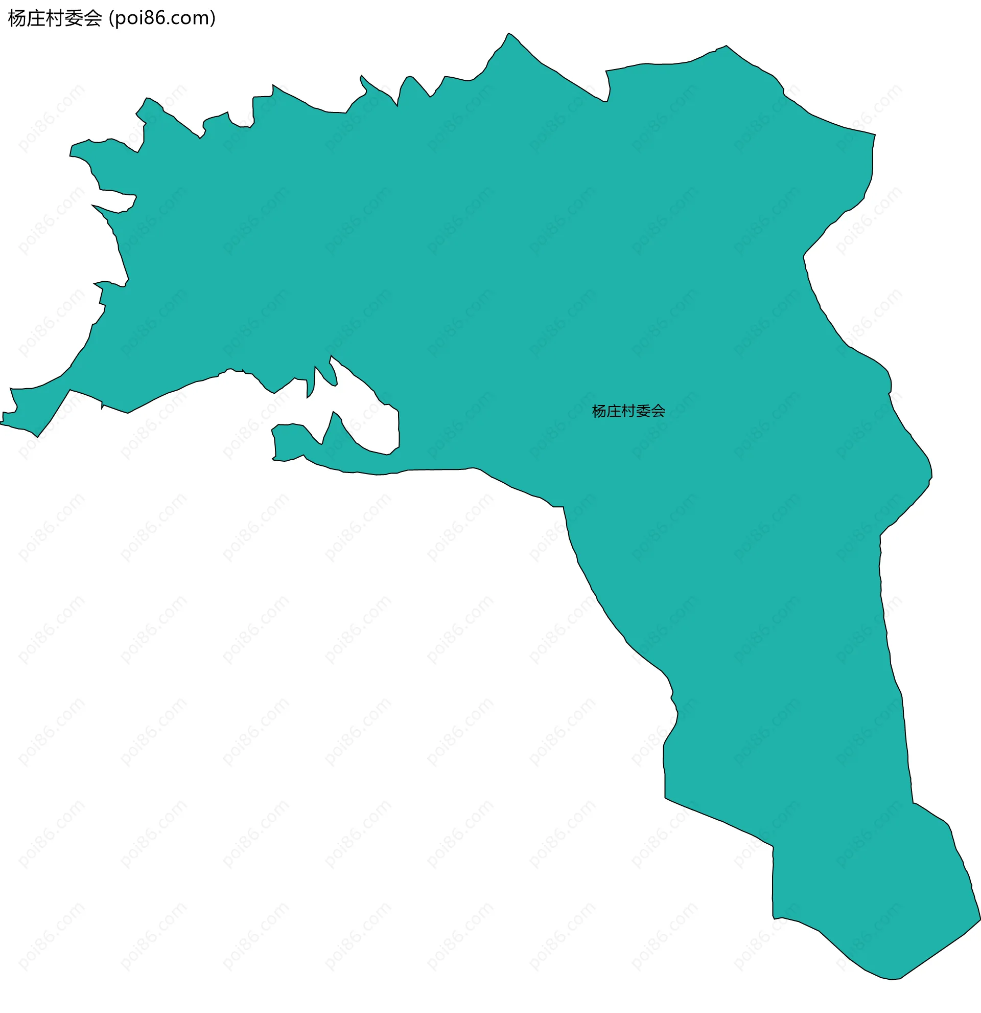 杨庄村委会边界地图