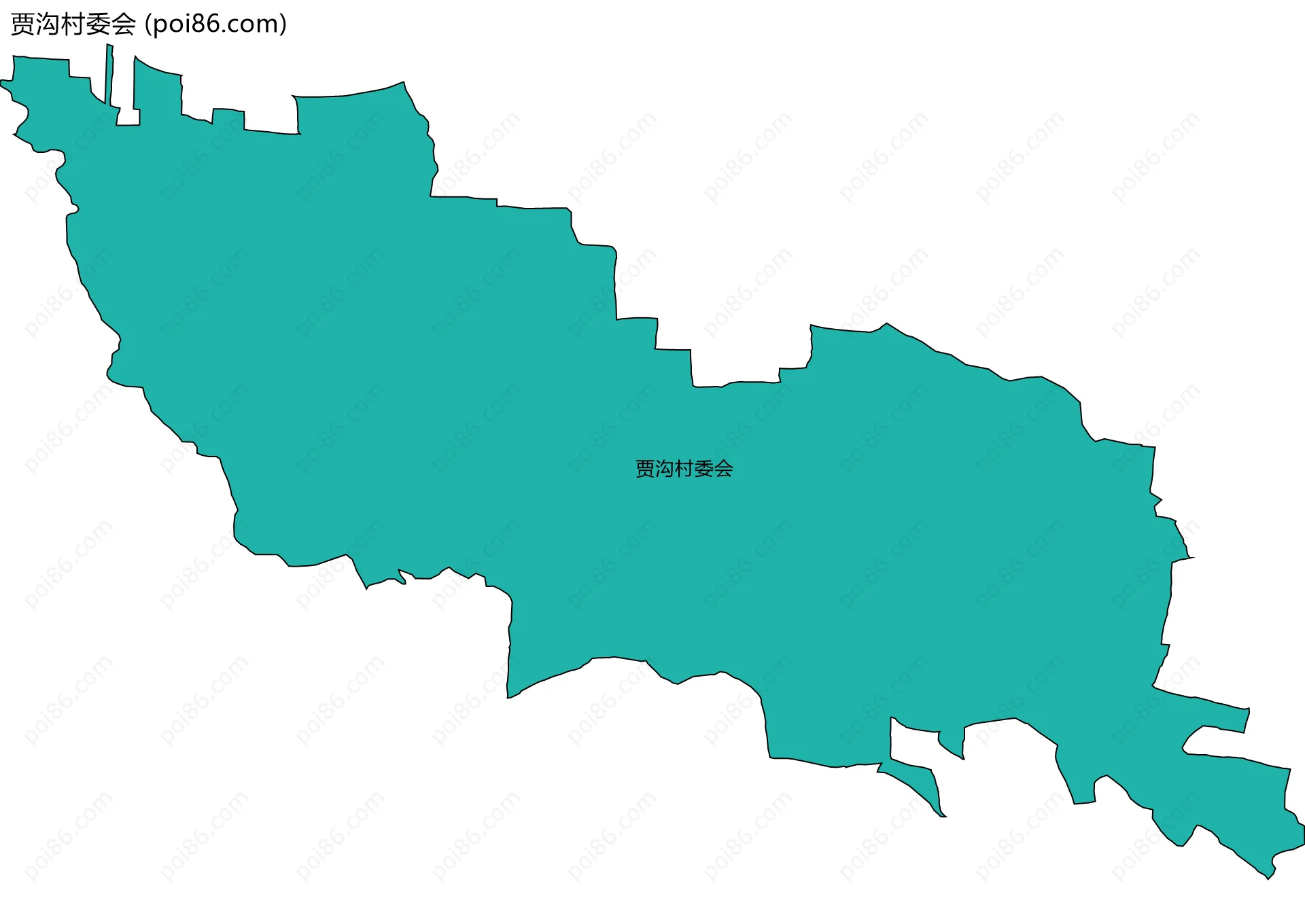 贾沟村委会边界地图