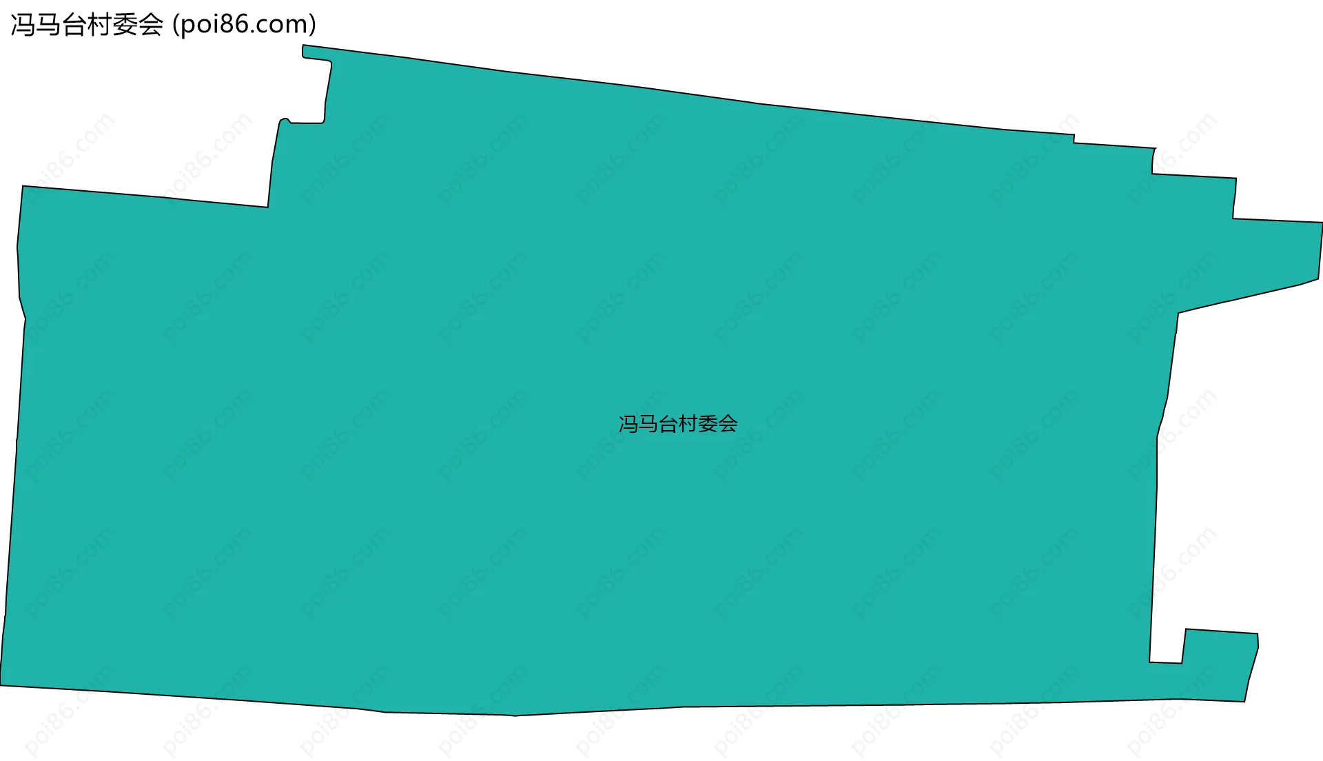 冯马台村委会边界地图