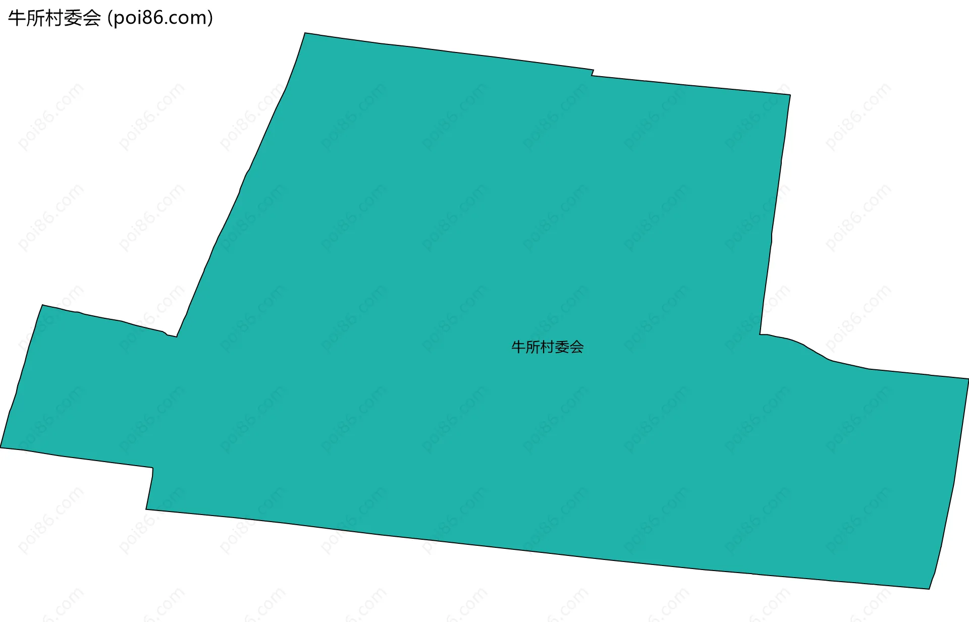 牛所村委会边界地图