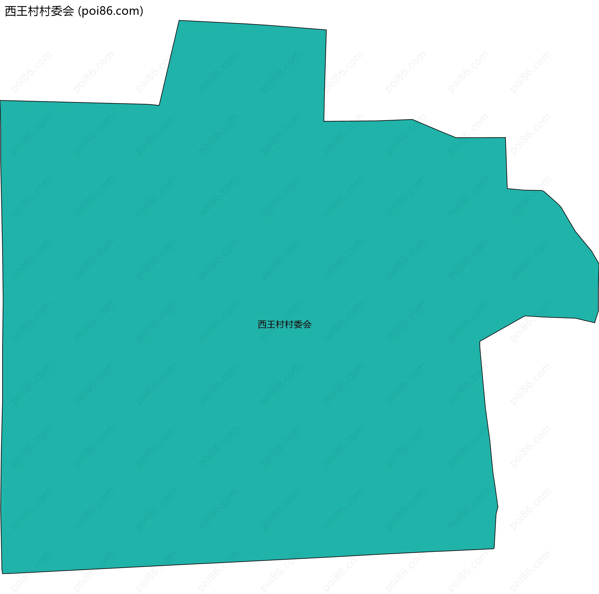 西王村村委会边界地图