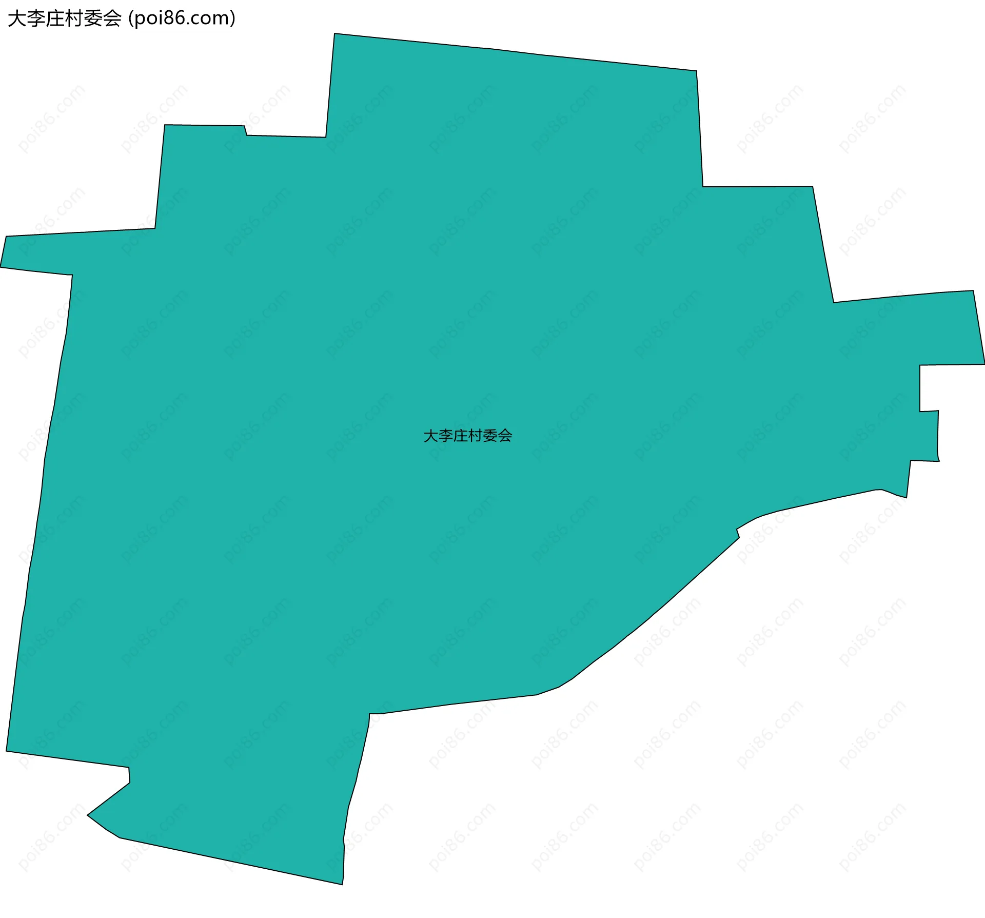 大李庄村委会边界地图