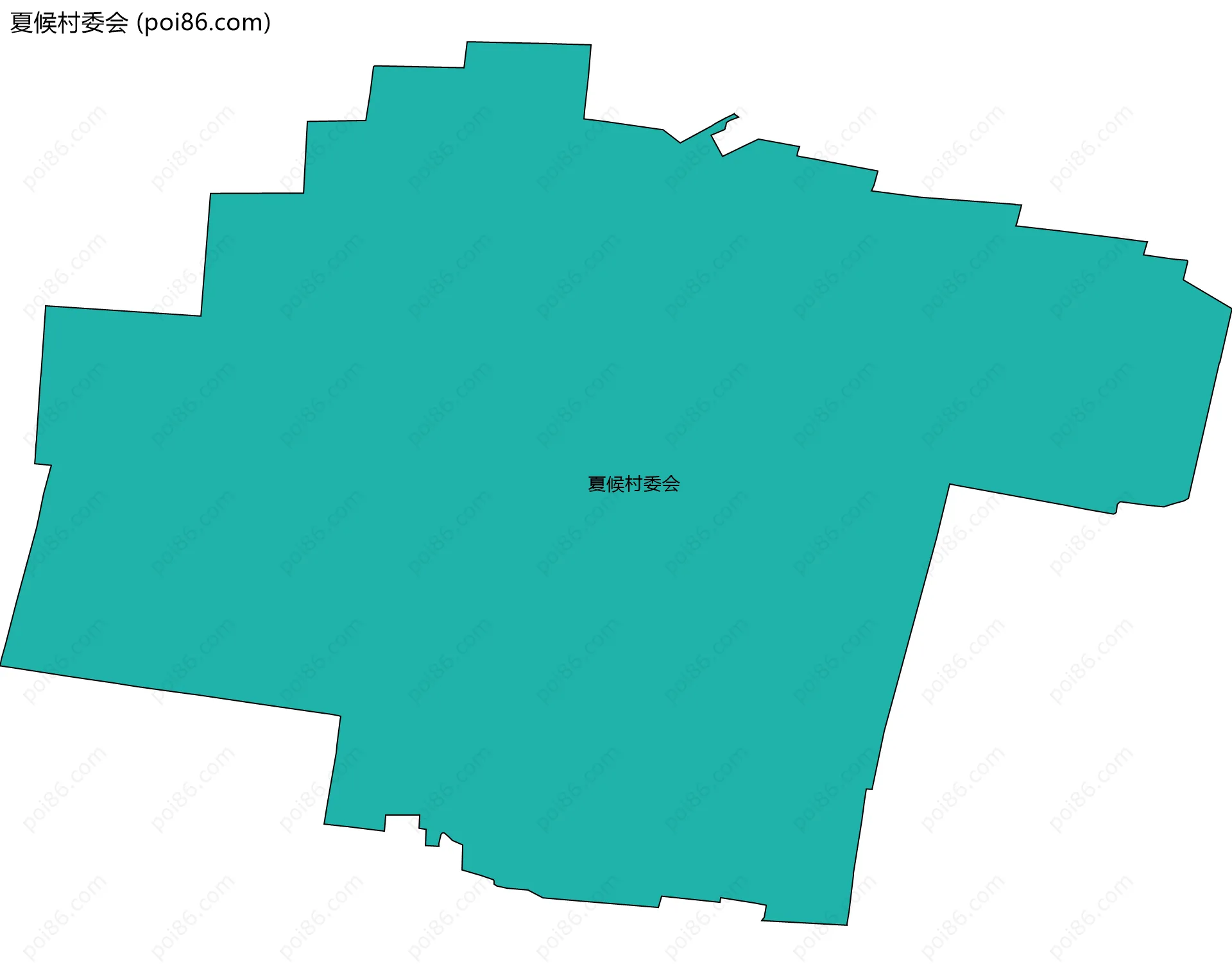 夏候村委会边界地图