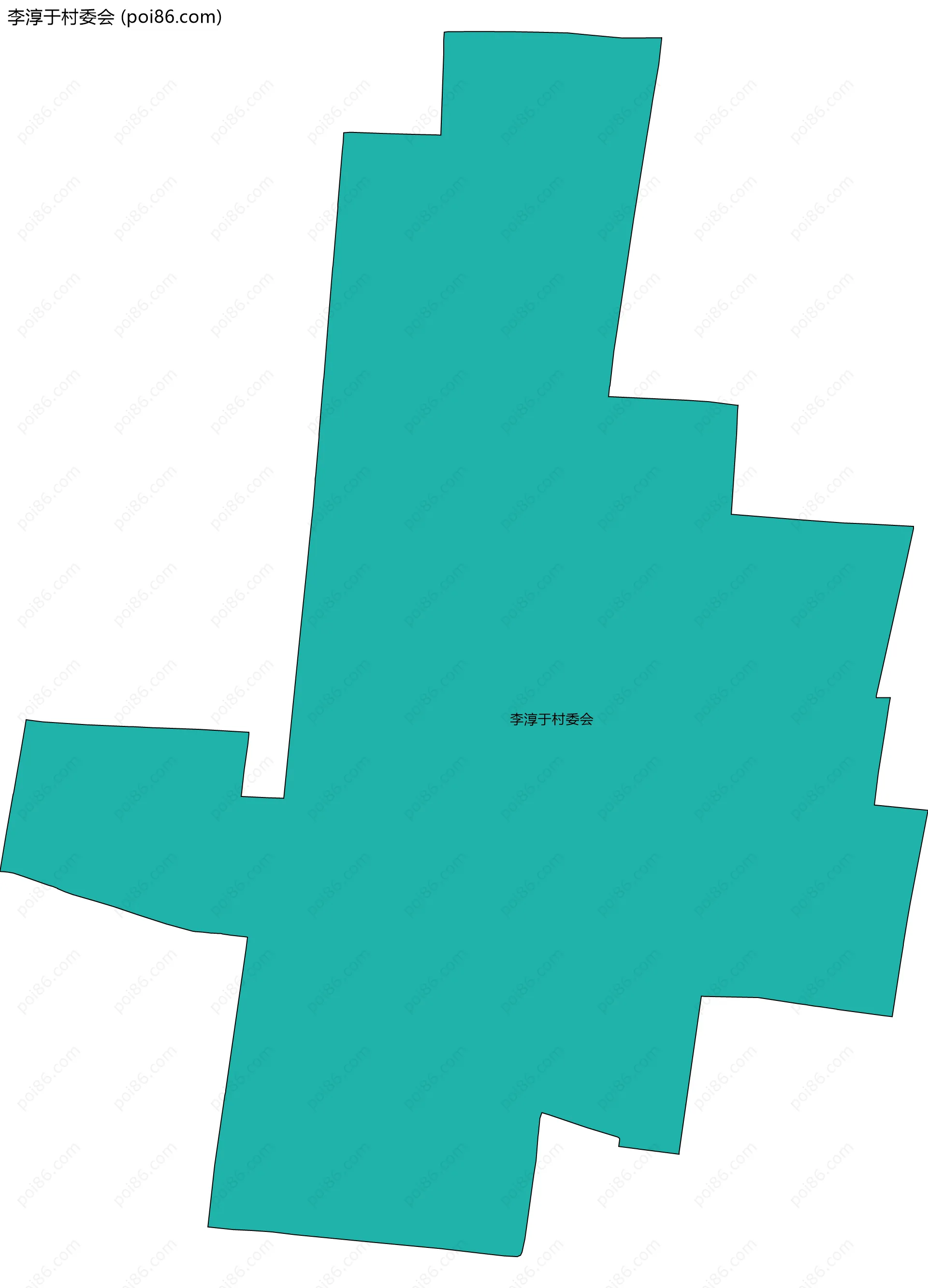 李淳于村委会边界地图