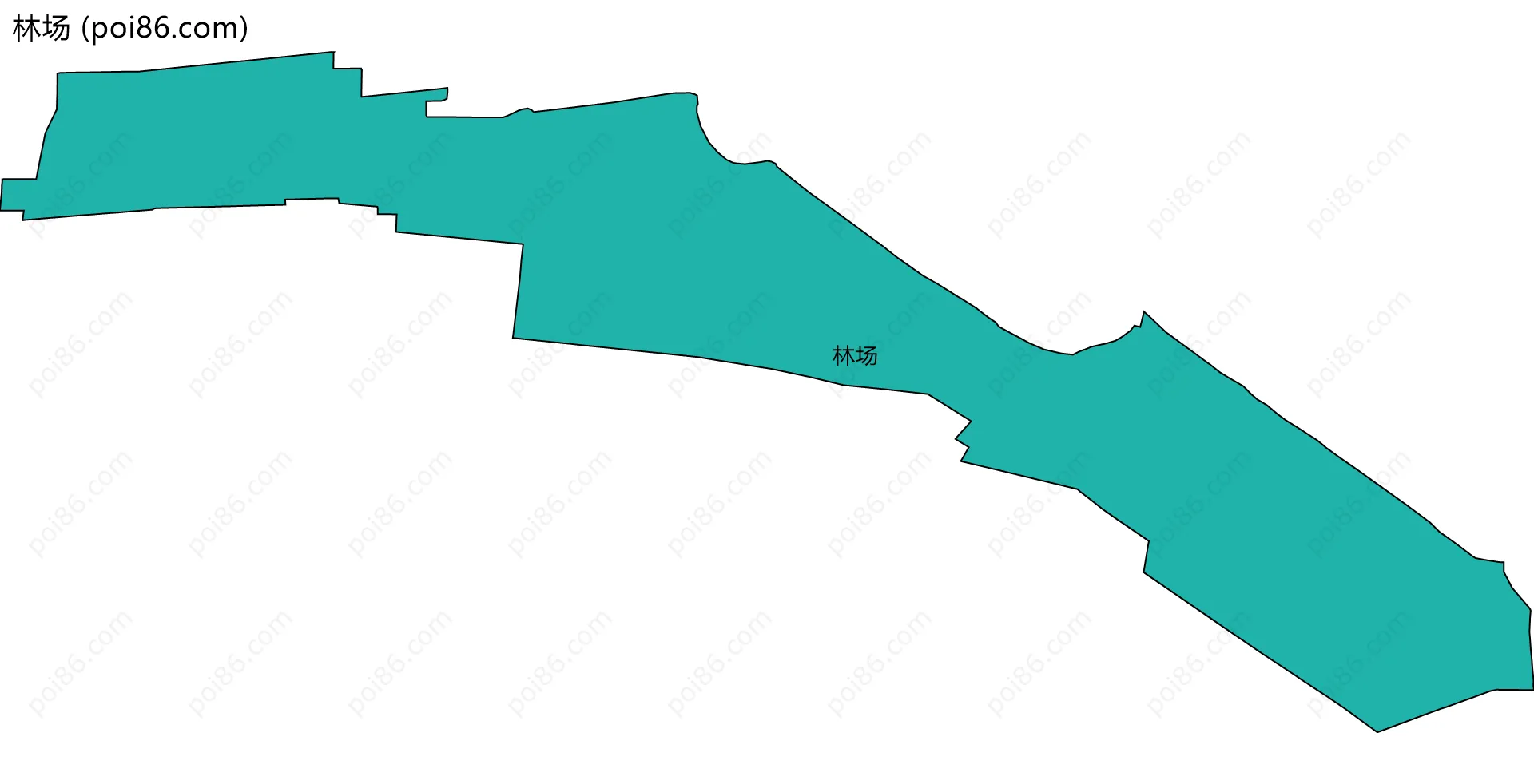 林场边界地图(五级行政区划)
