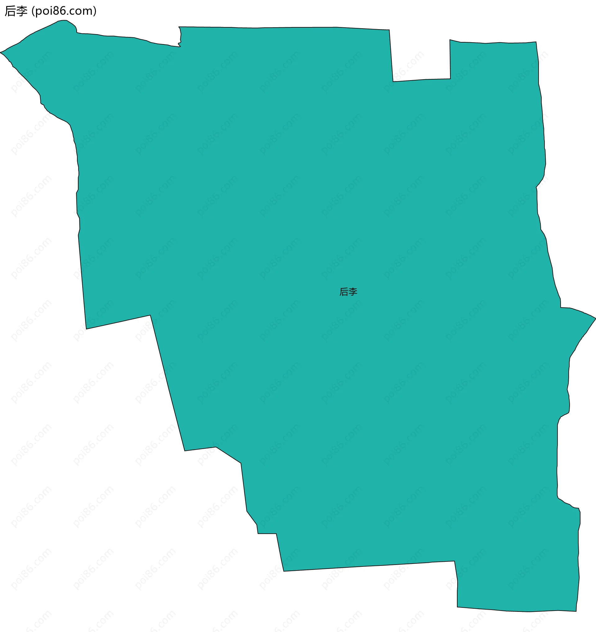 后李边界地图