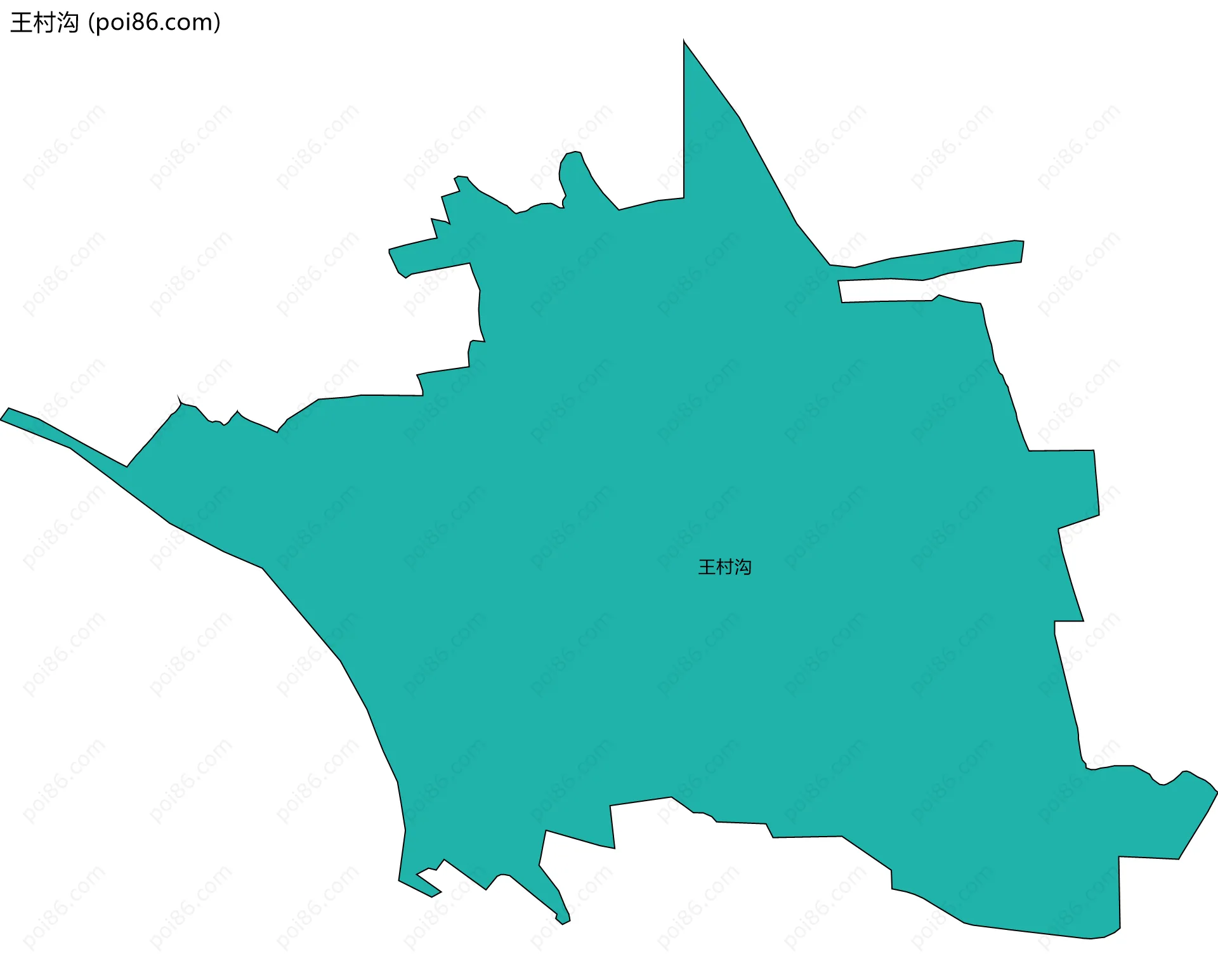 王村沟边界地图