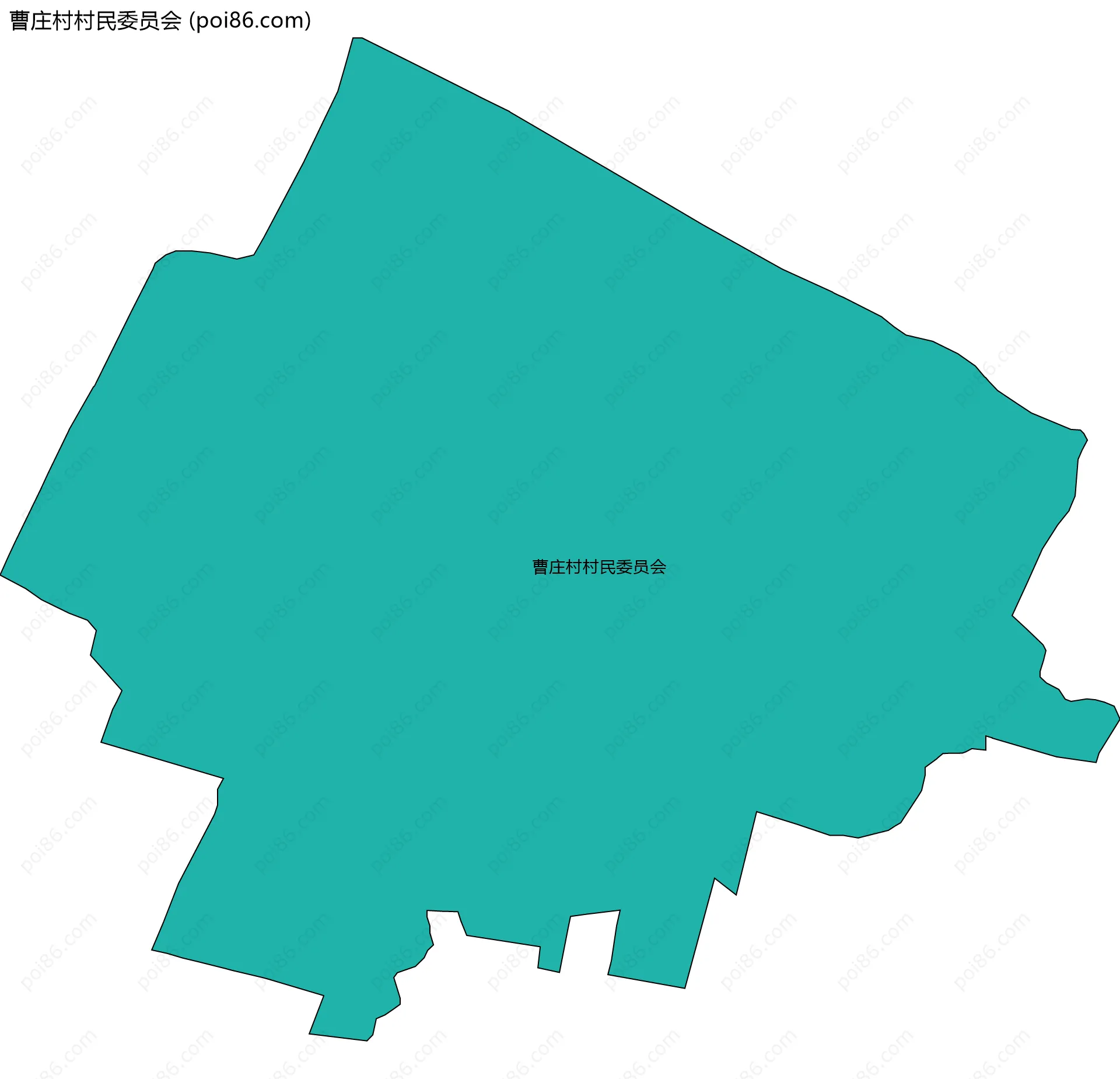 曹庄村村民委员会边界地图