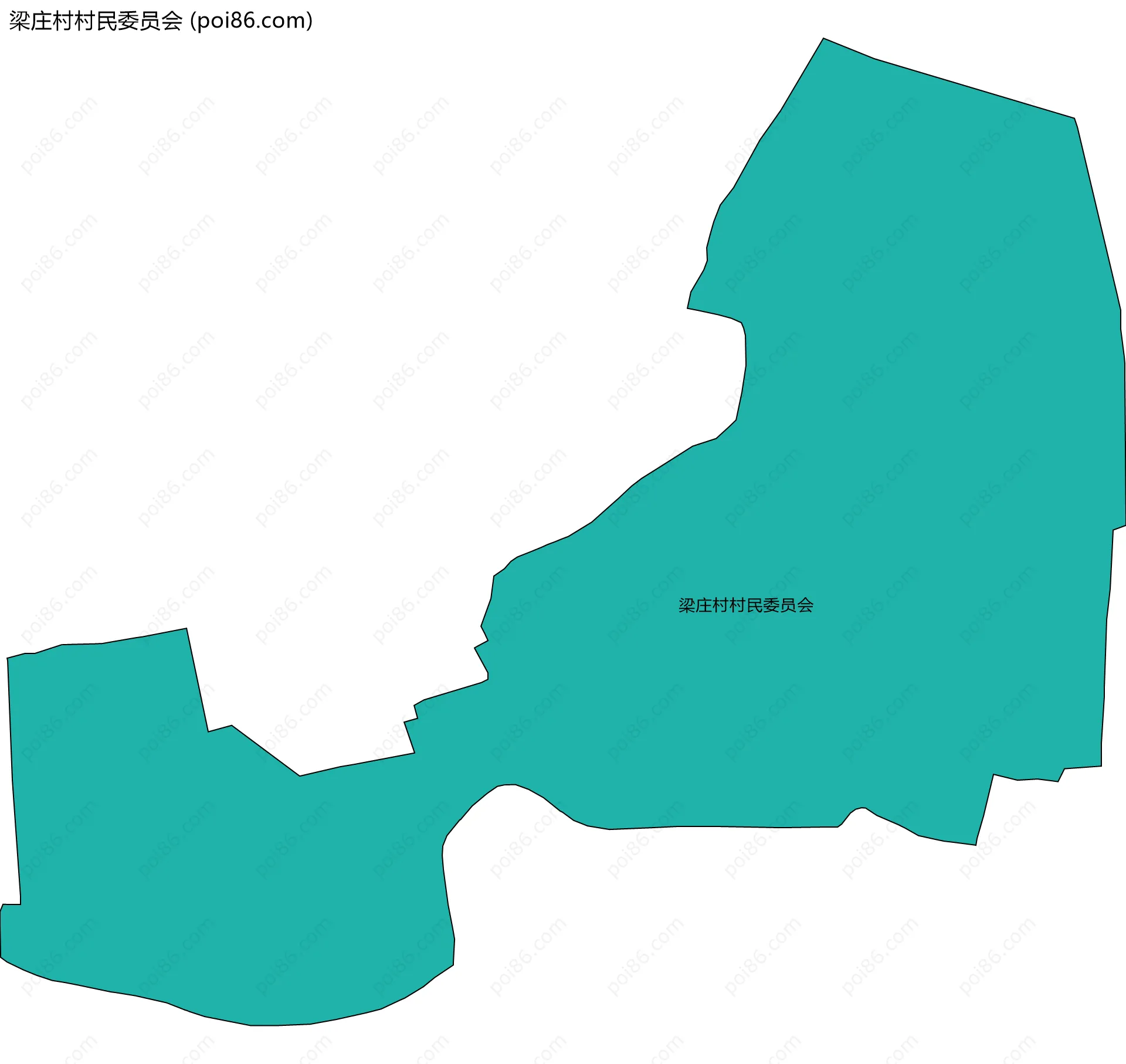 梁庄村村民委员会边界地图