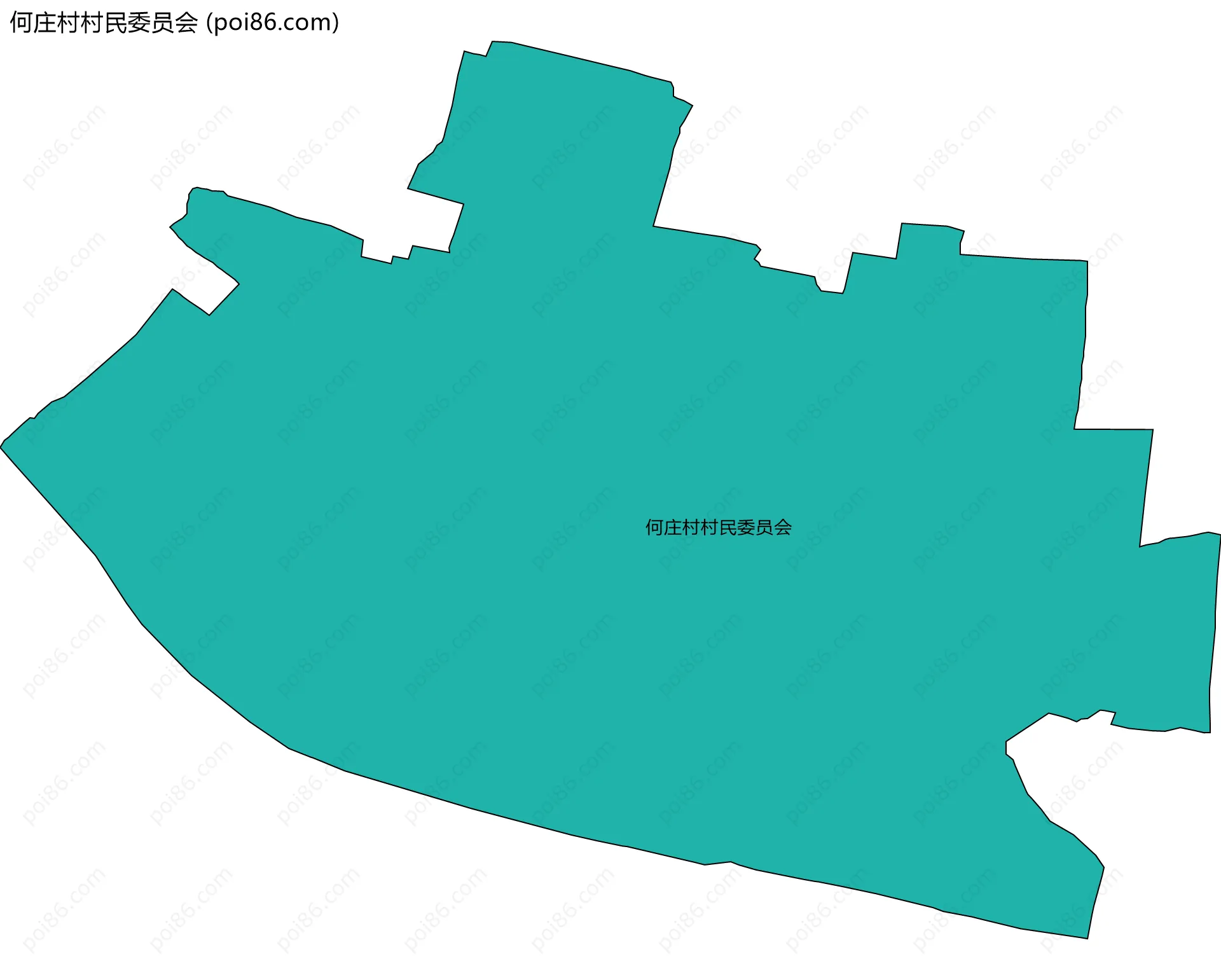 何庄村村民委员会边界地图