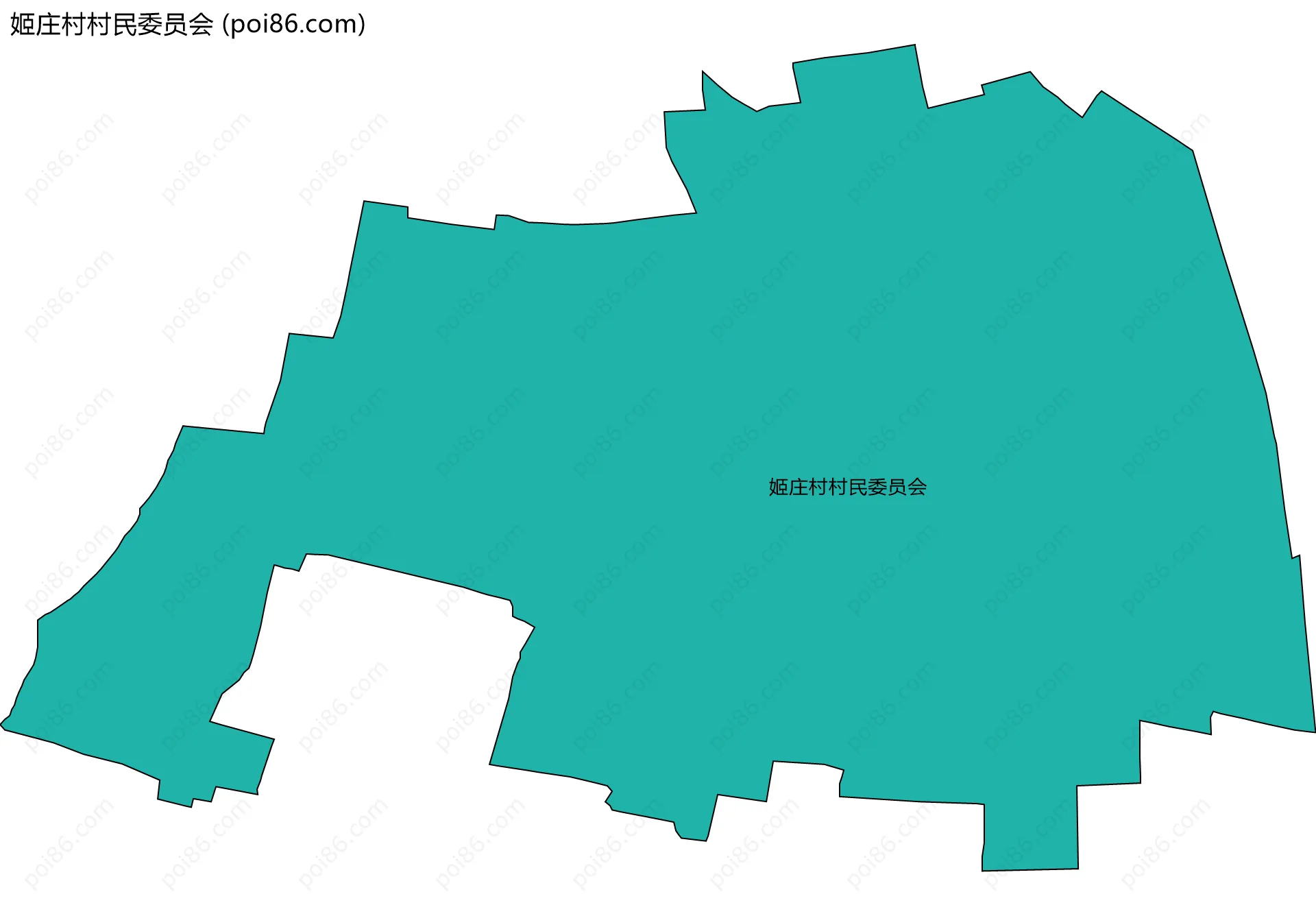 姬庄村村民委员会边界地图