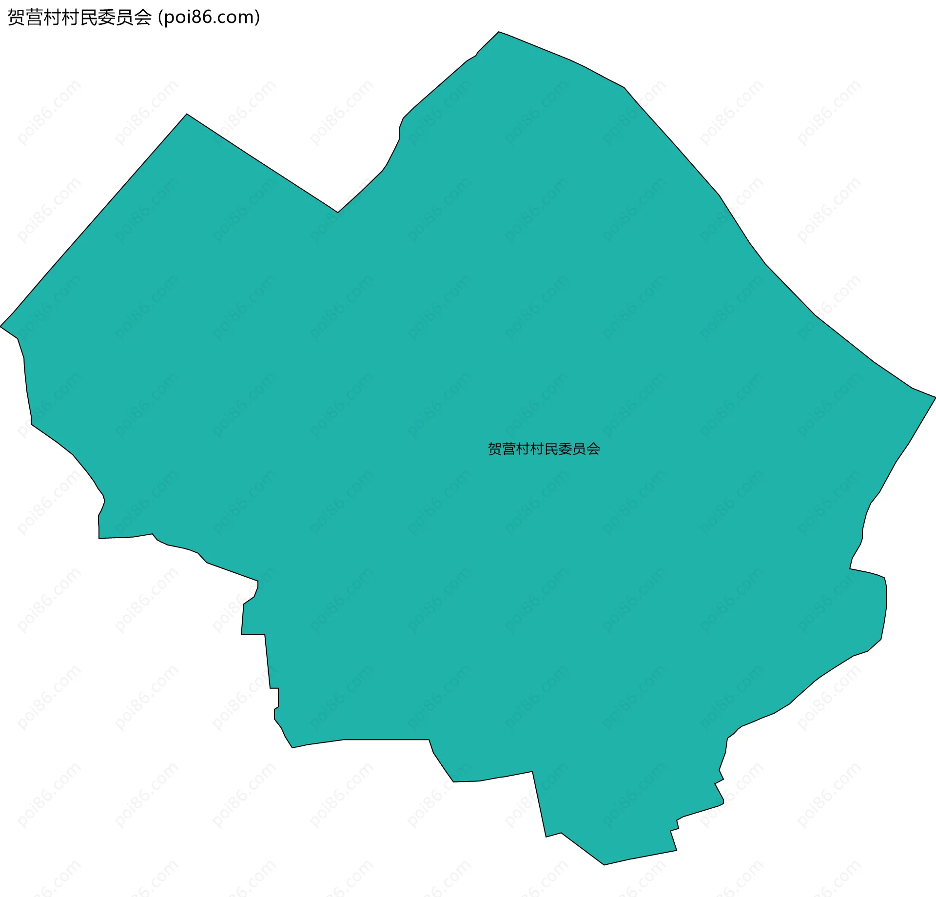 贺营村村民委员会边界地图