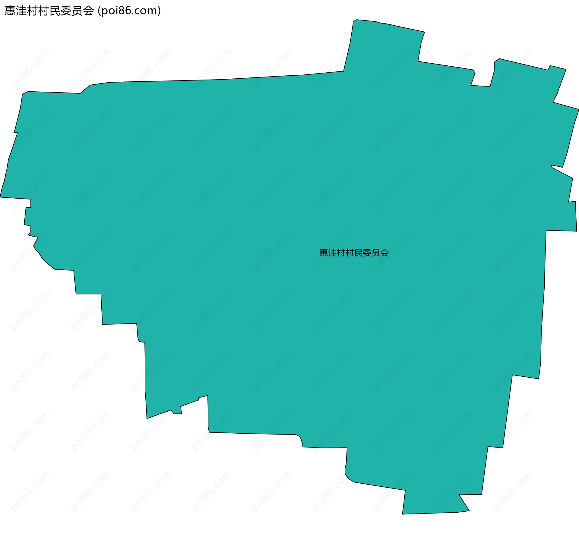 惠洼村村民委员会边界地图
