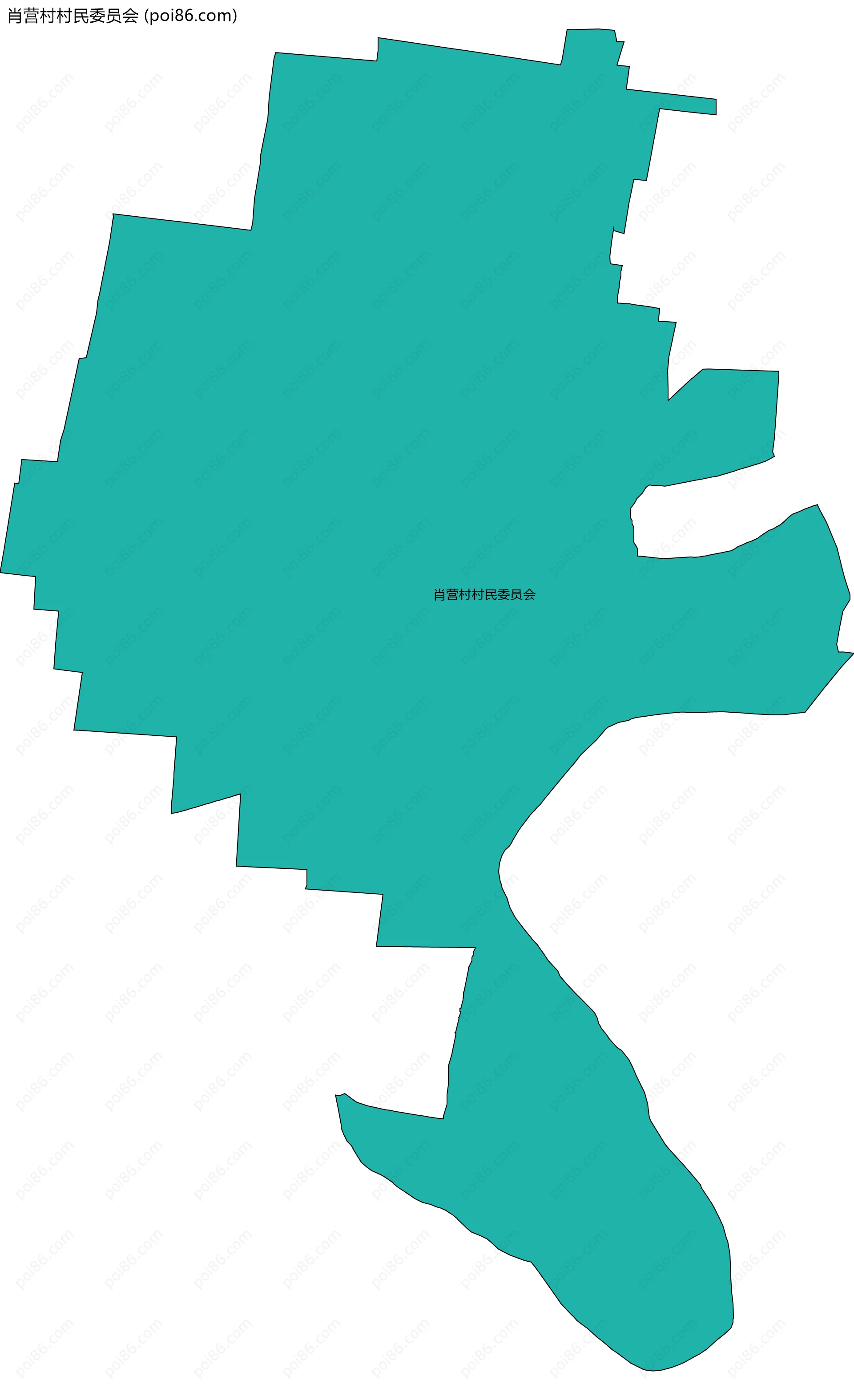 肖营村村民委员会边界地图
