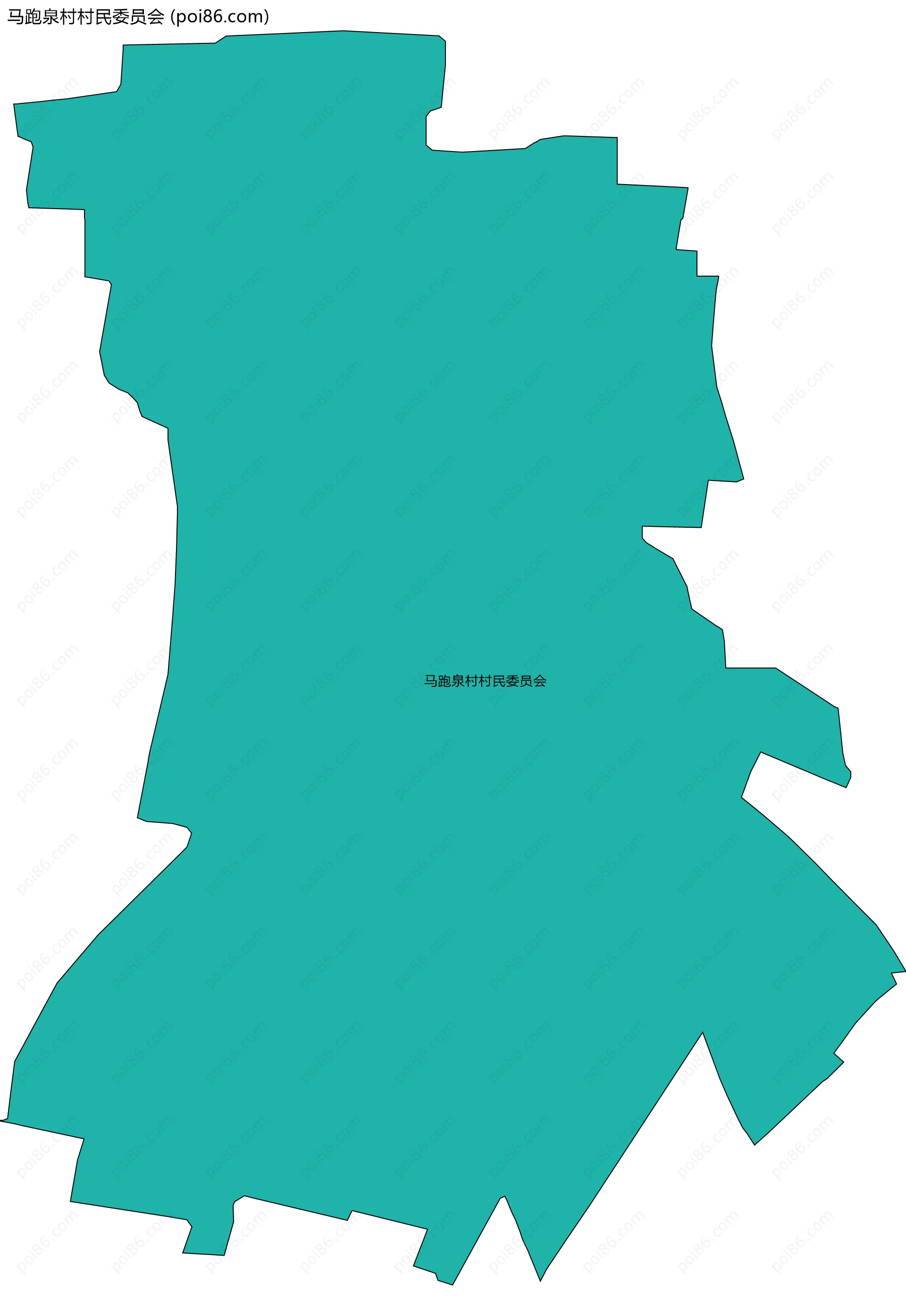 马跑泉村村民委员会边界地图