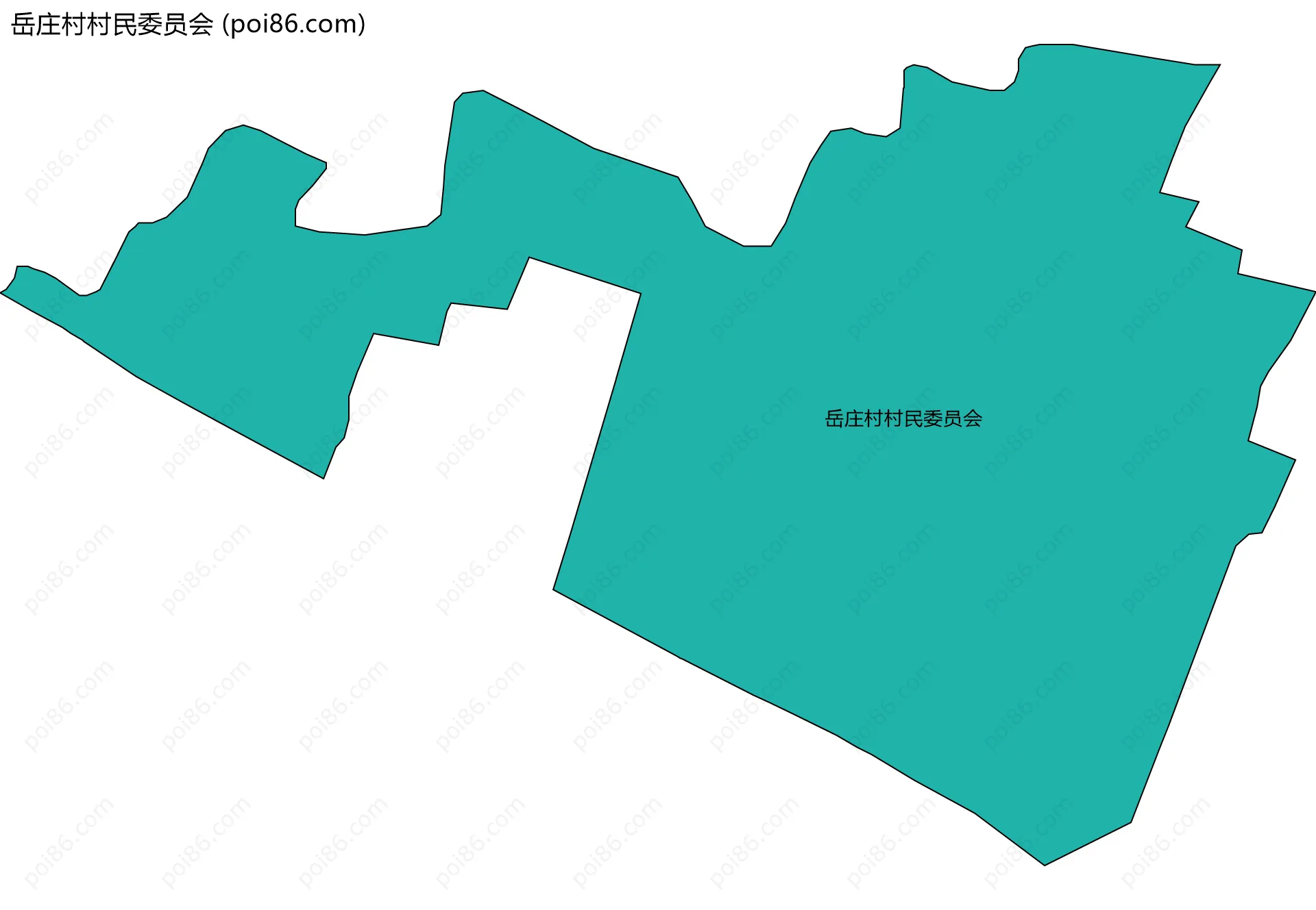 岳庄村村民委员会边界地图