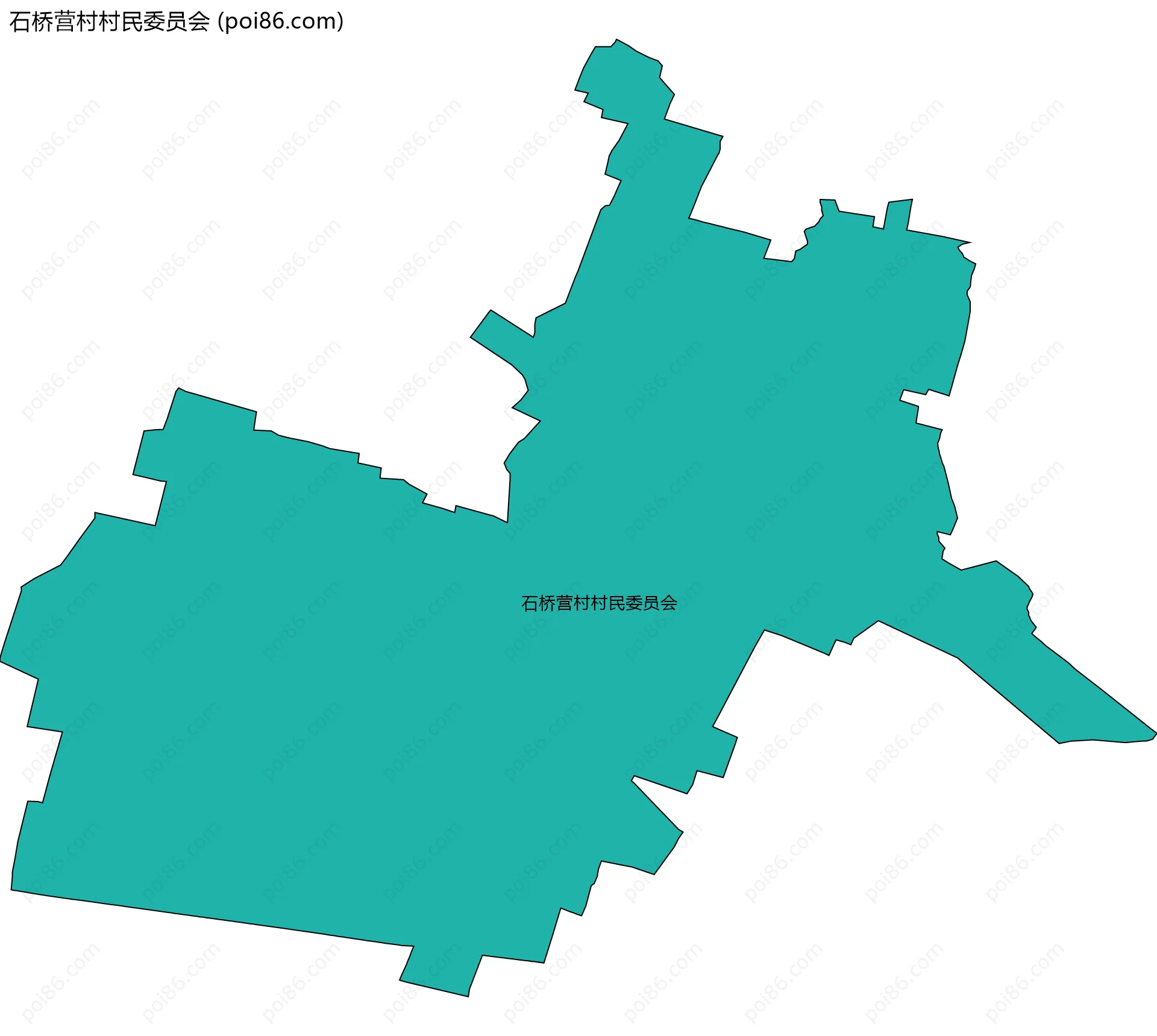 石桥营村村民委员会边界地图