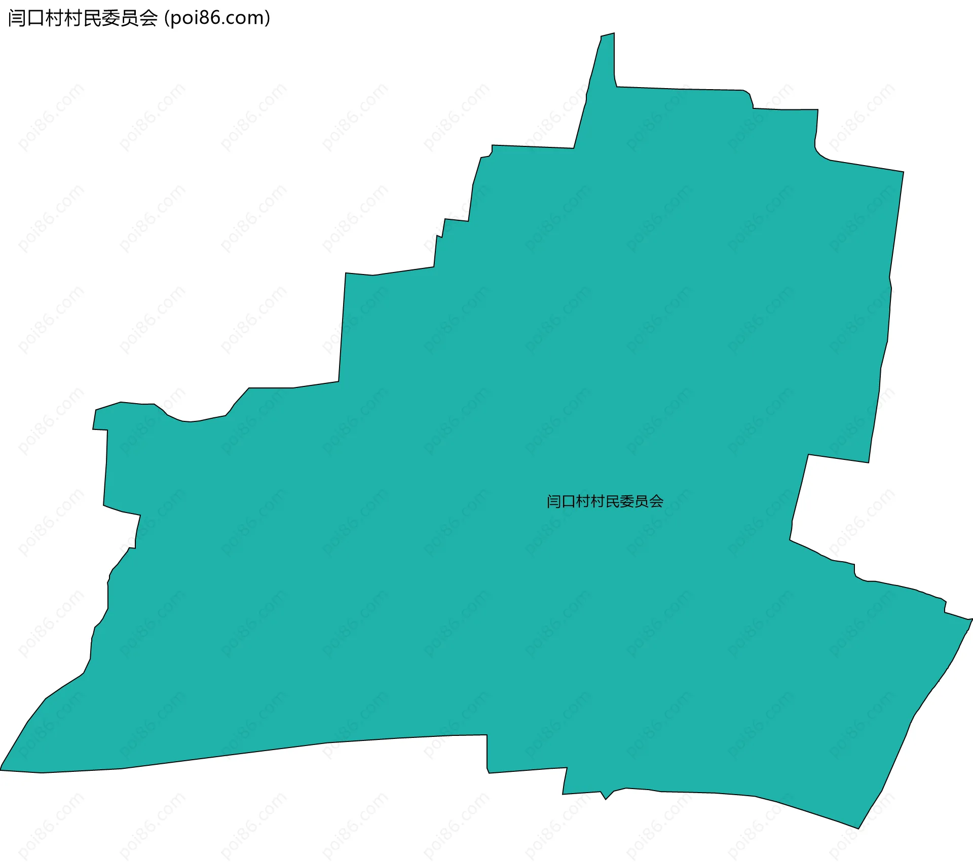 闫口村村民委员会边界地图