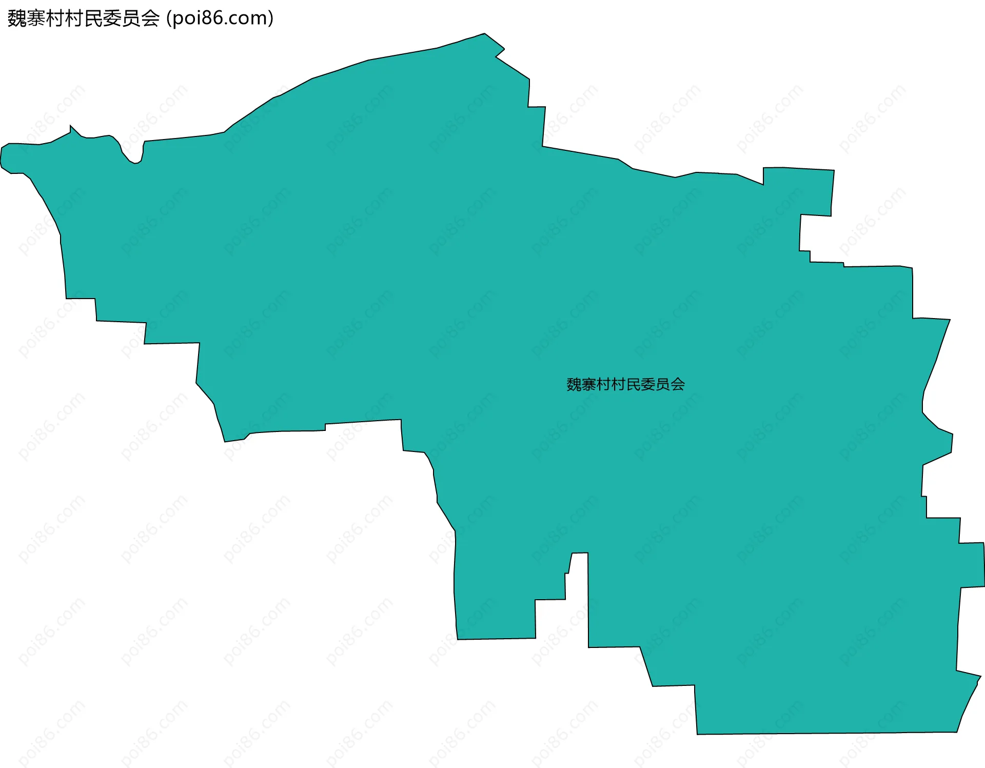 魏寨村村民委员会边界地图